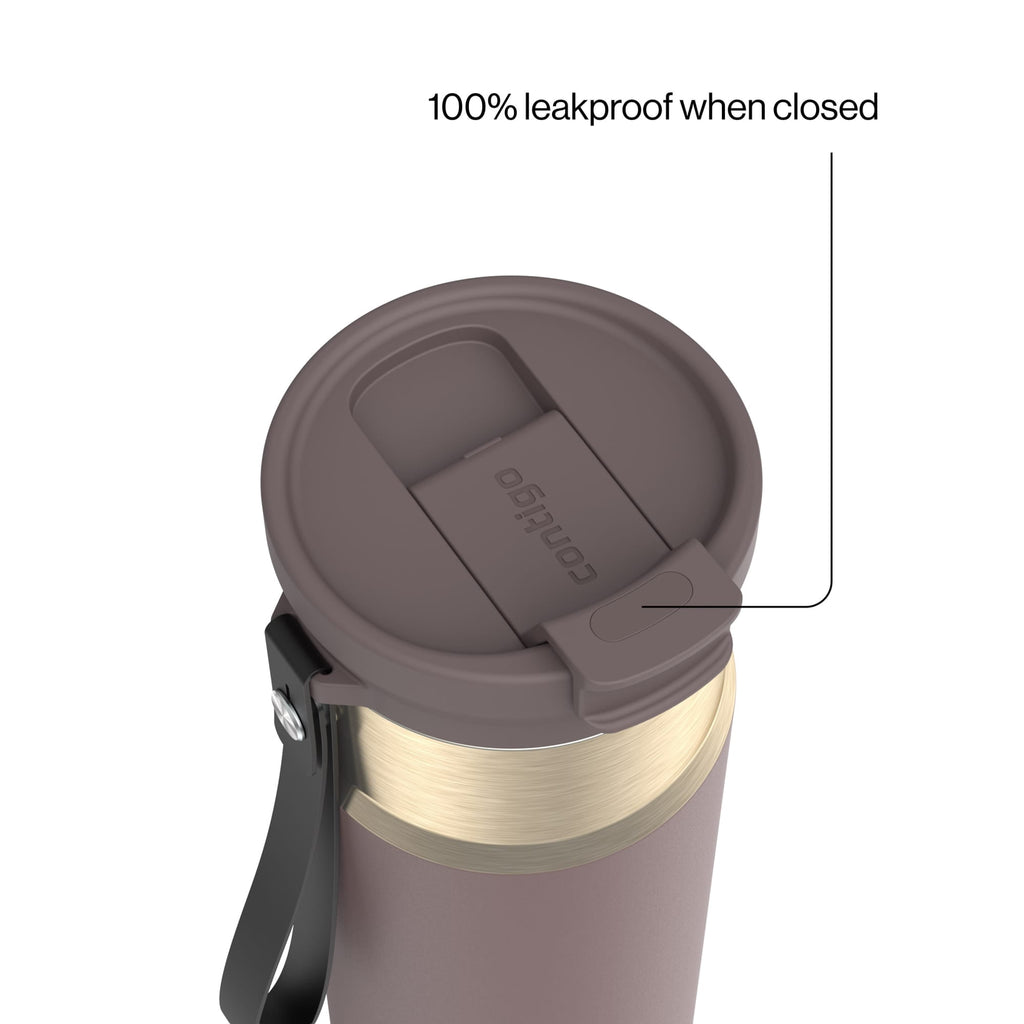 Contigo DualSip 24 oz Leakproof Insulated Water Bottle with Carrying Strap and 2-Way Lid BMW5