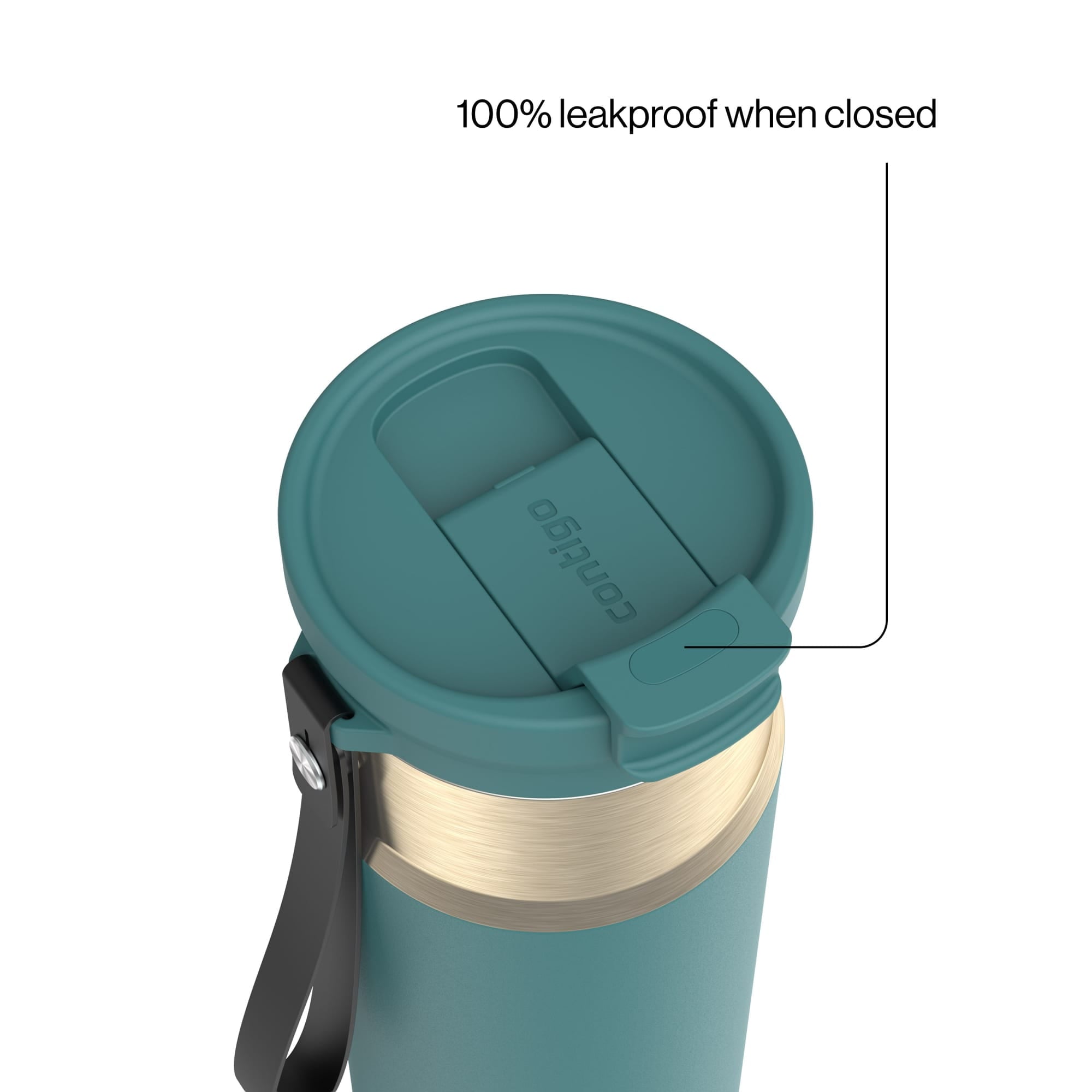 Contigo DualSip 24 oz Leakproof Insulated Water Bottle with Carrying Strap and 2-Way Lid BMW5