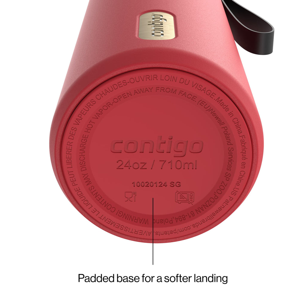 Contigo DualSip 24 oz Leakproof Insulated Water Bottle with Carrying Strap and 2-Way Lid BMW5