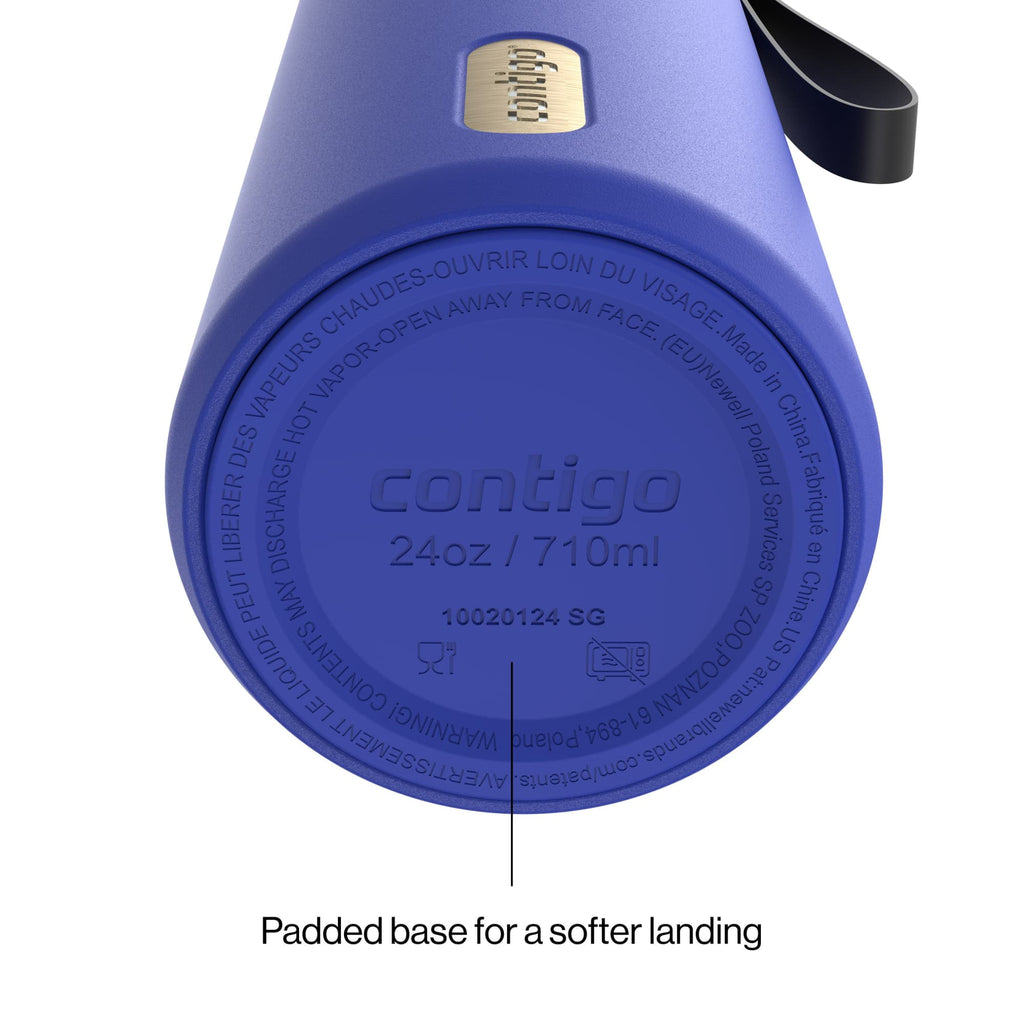 Contigo DualSip 24 oz Leakproof Insulated Water Bottle with Carrying Strap and 2-Way Lid BMW5