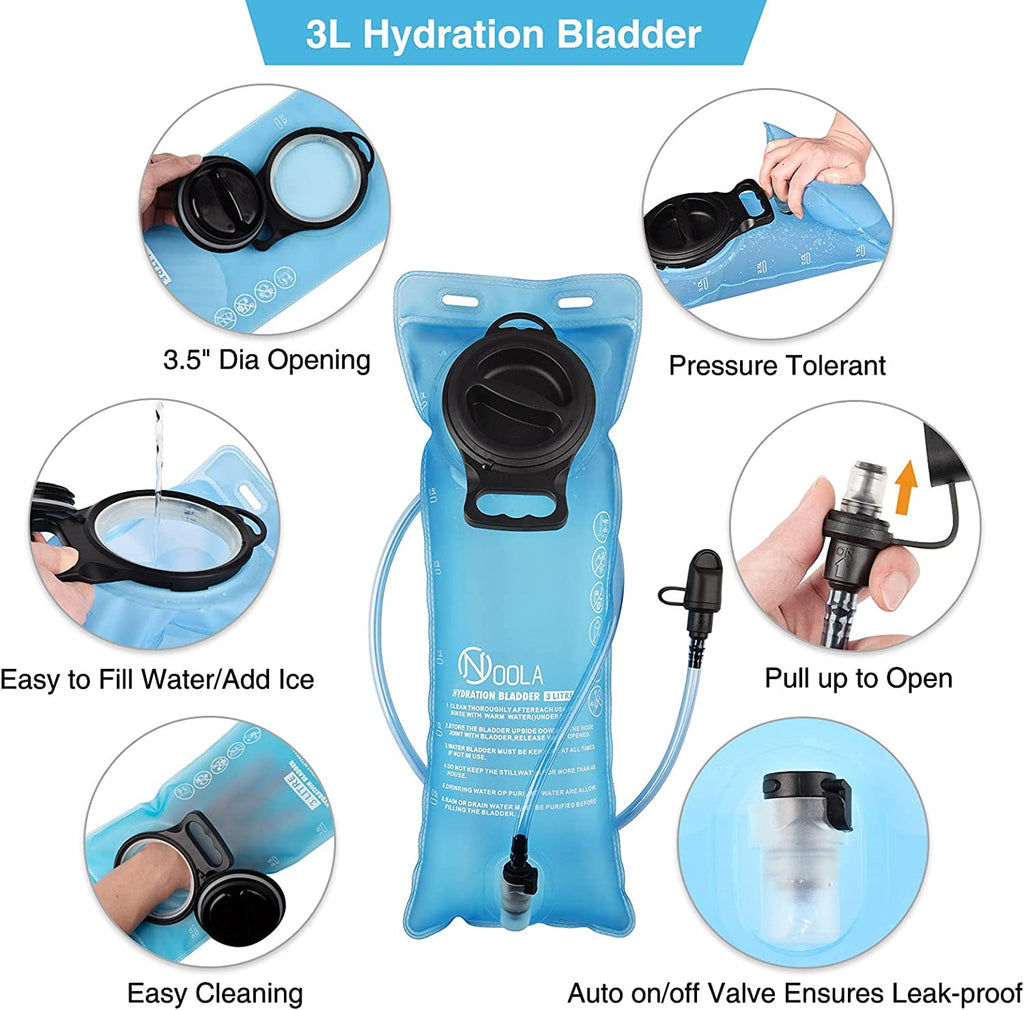 Brightify 17L Hydration Backpack with 3L TPU Water Bladder, Camel Backpack Hydration Pack for Hiking Hunting Climbing Cycling Biking Running, Molle Compatible Water Backpack for Men Women, Black 5JEA