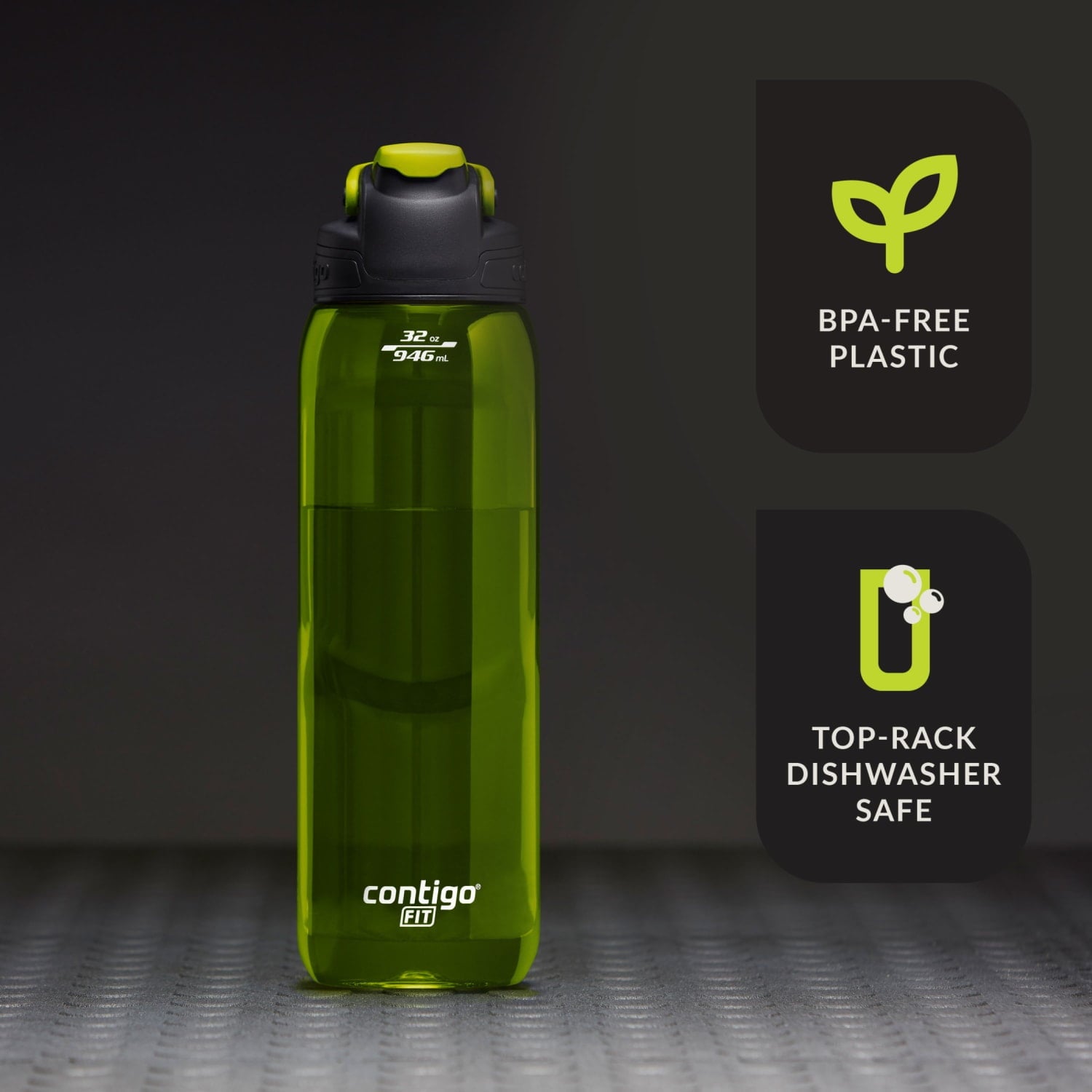 Contigo Fit Water Bottle with AUTOSEAL Lid, 32oz., Bolt BXCD