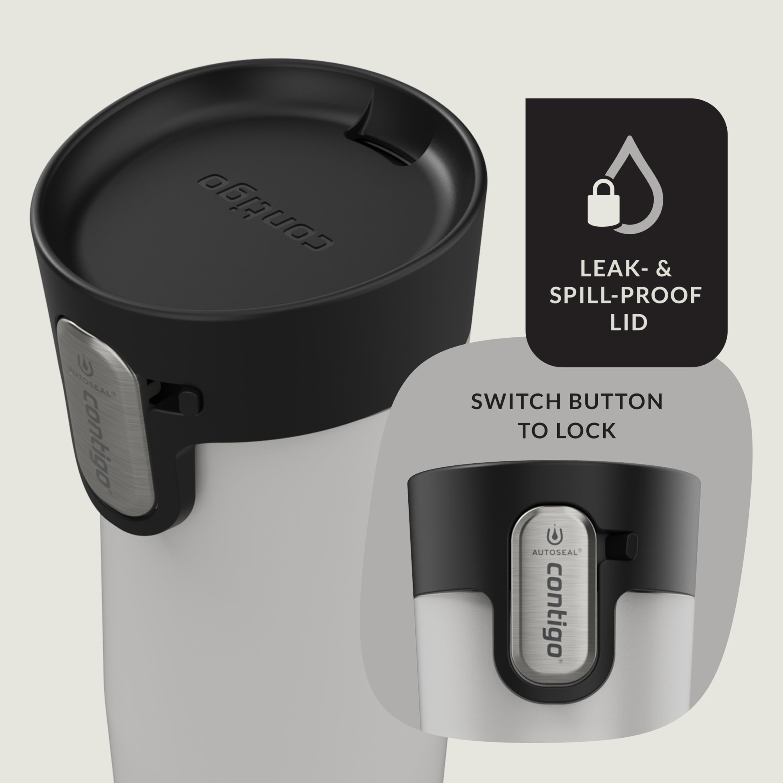 Contigo AUTOSEAL West Loop Vacuum-Insulated Stainless Steel Travel Mug with Easy-Clean Lid, 12oz 1WVG