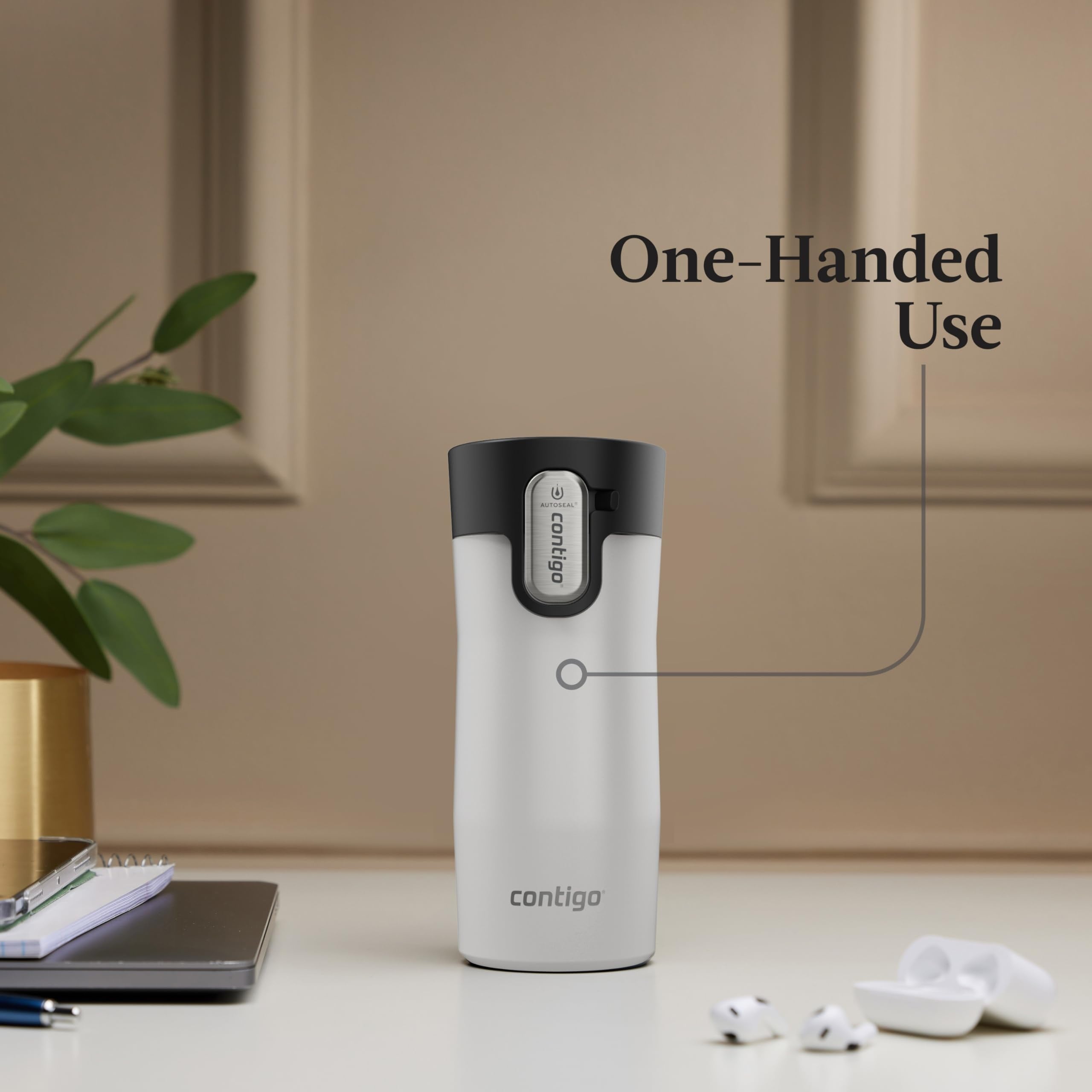 Contigo AUTOSEAL West Loop Vacuum-Insulated Stainless Steel Travel Mug with Easy-Clean Lid, 12oz 1WVG