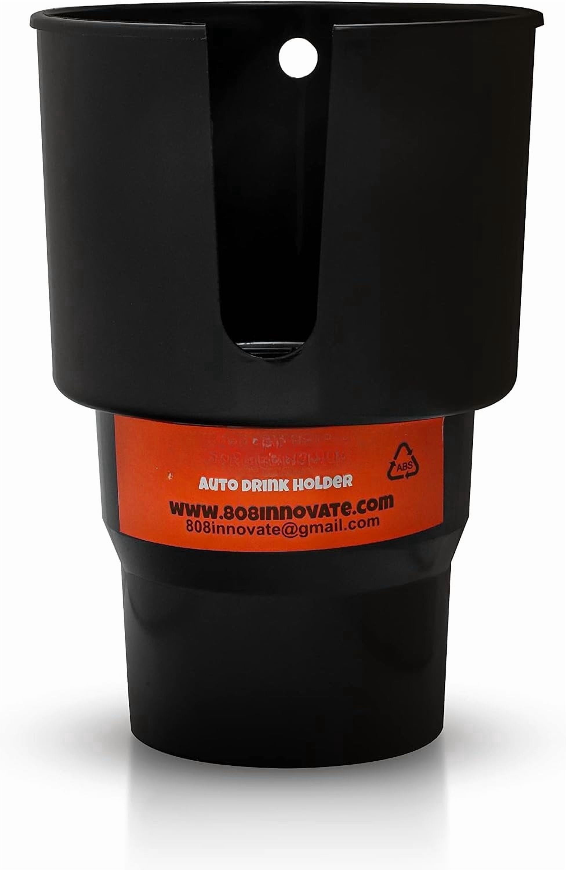 Cup Holder Expander - Fits Hydro Flasks 32/40 oz, Nalgene,  &amp; Large Bottles up to 3.8  Wide - for  up to 3.2  Wide - Black EFIE