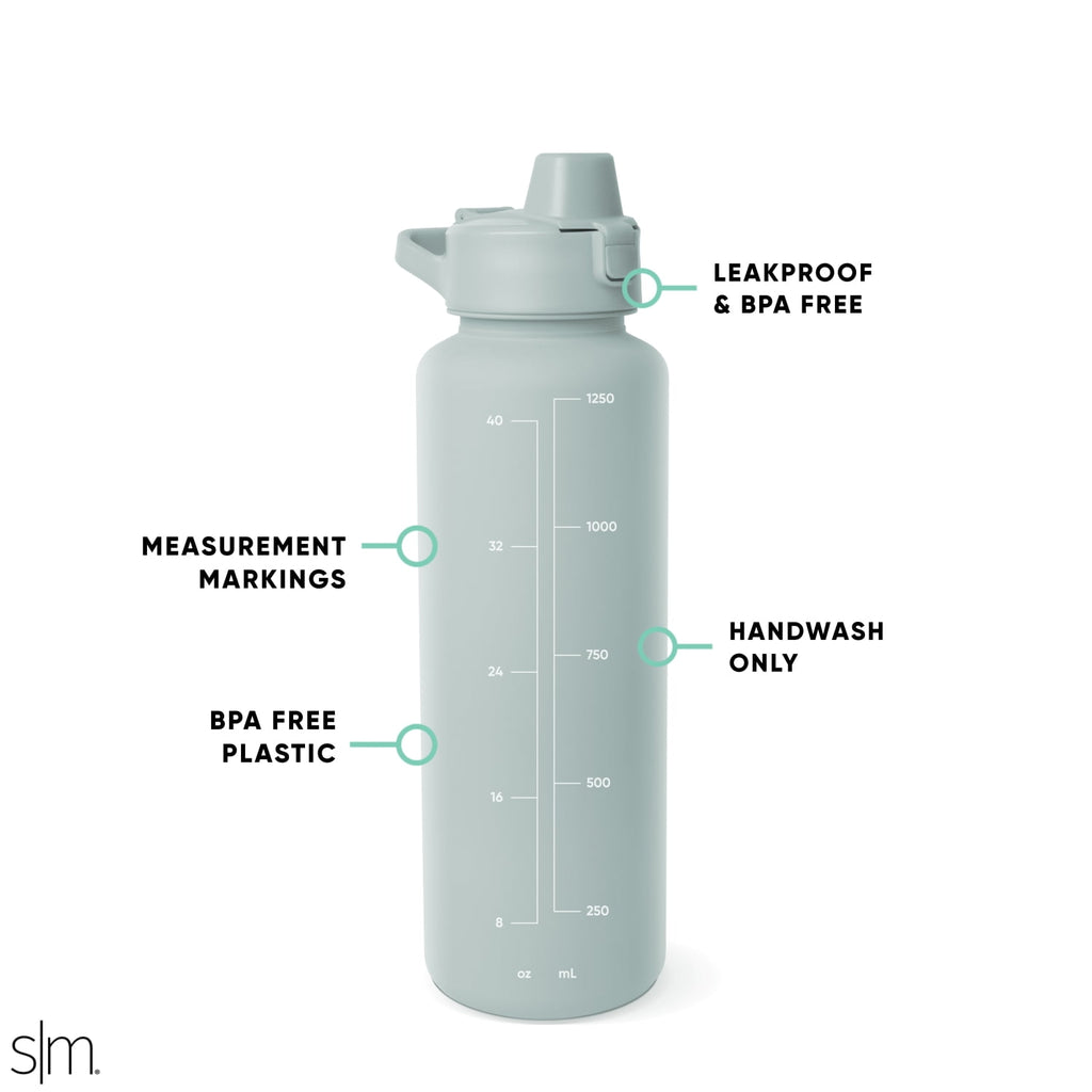 Simple Modern 48 fl oz Reusable Tritan Summit Water Bottle with Silicone Straw Lid|Seaglass Sage JGAY
