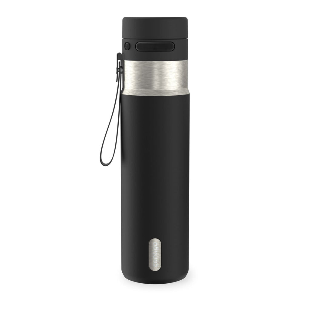 Contigo AutoPop 24 oz Leakproof Insulated Stainless Steel Water Bottle with Carry Strap and Shaker Ball PSY8