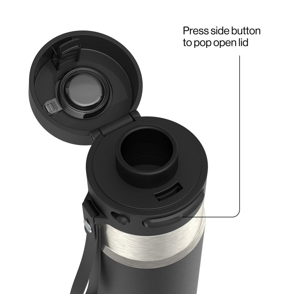 Contigo AutoPop 24 oz Leakproof Insulated Stainless Steel Water Bottle with Carry Strap and Shaker Ball PSY8