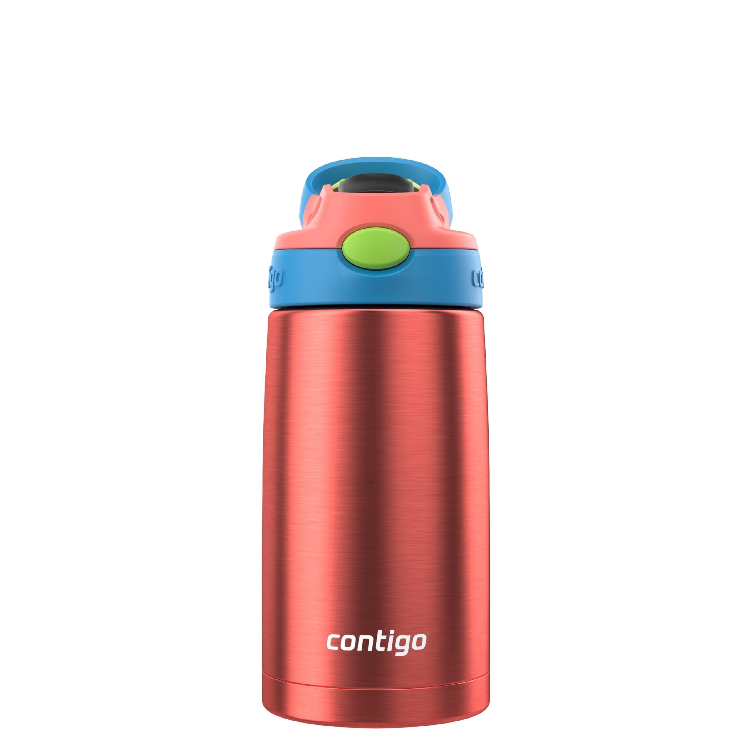 Contigo AUTOSPOUT Water Bottle, 13 oz, Coral Blue/Poppy M20W