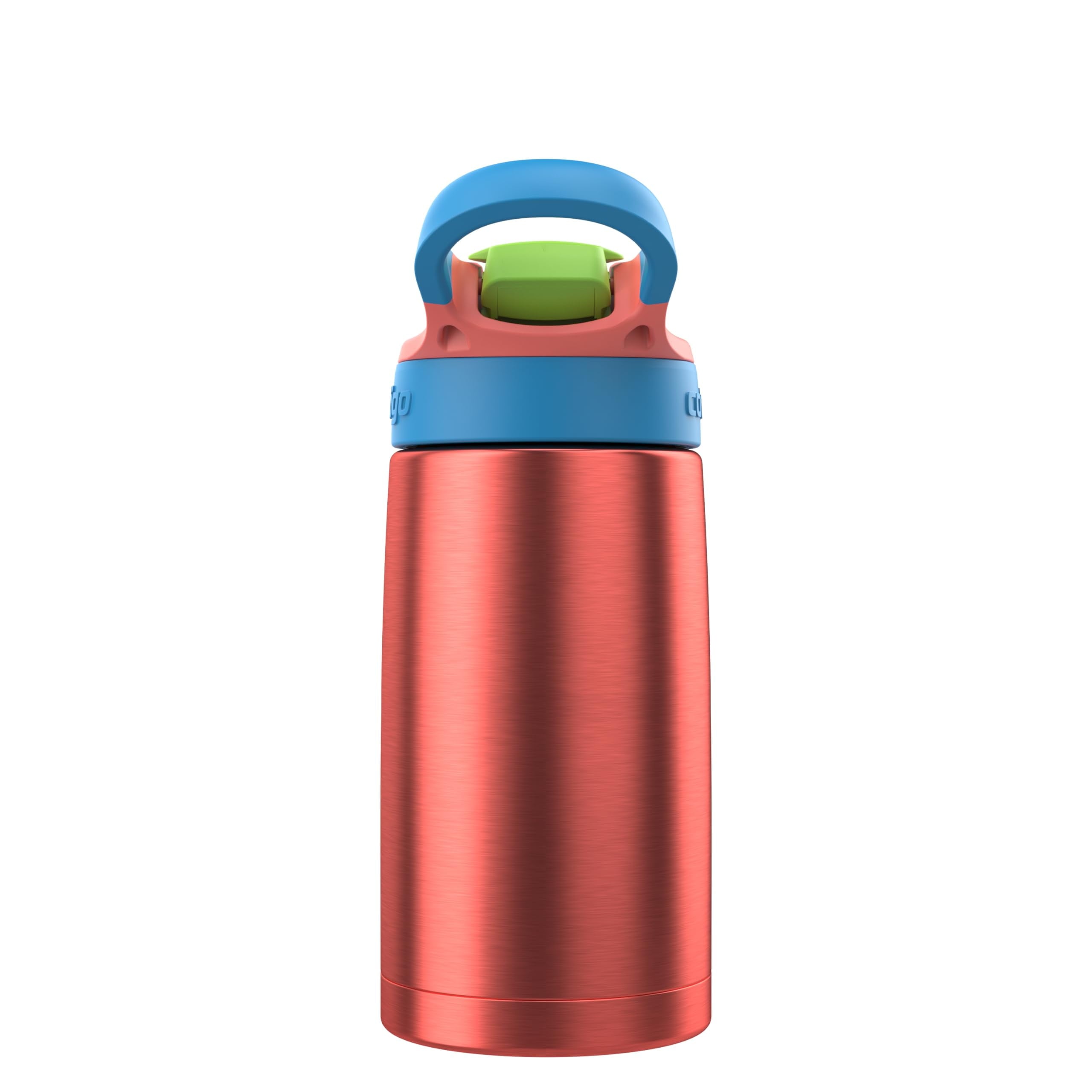 Contigo AUTOSPOUT Water Bottle, 13 oz, Coral Blue/Poppy M20W