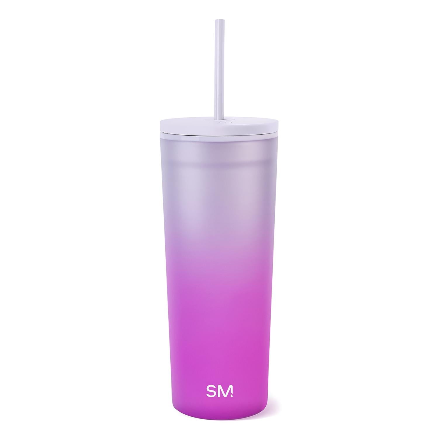 Simple Modern 24 fl oz Double Wall Plastic Classic Tumbler with Straw|Opalescent 8BV4