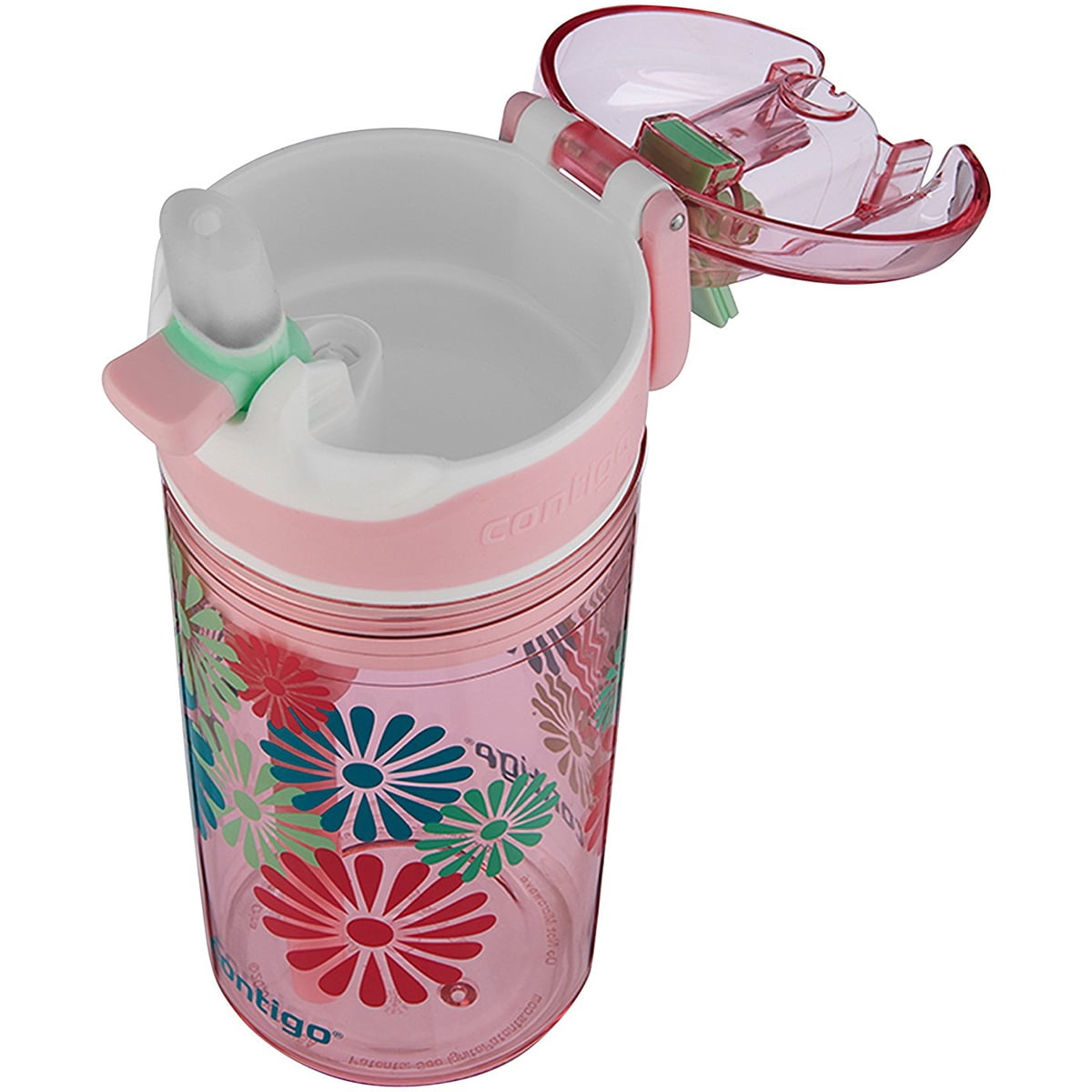 Contigo 13 oz. Kid's Snack Hero Drink Tumbler - Ballet Slipper Pink with Flowers 03HI