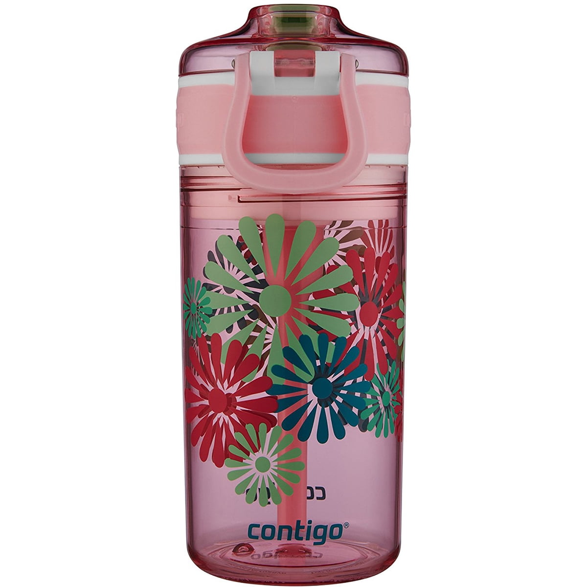 Contigo 13 oz. Kid's Snack Hero Drink Tumbler - Ballet Slipper Pink with Flowers 03HI