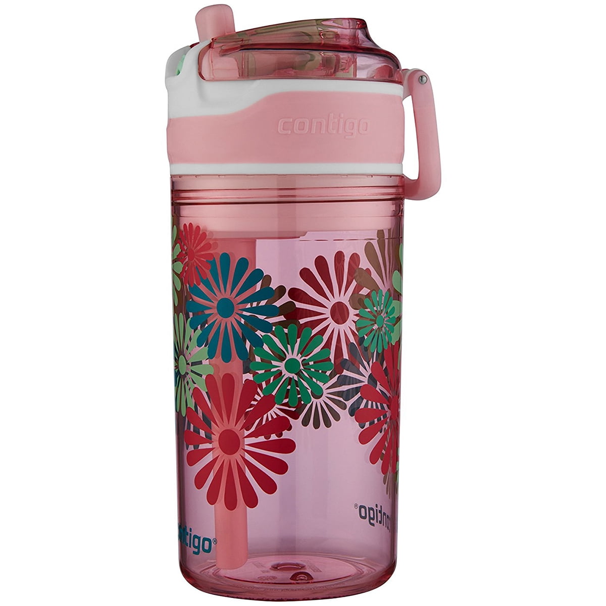 Contigo 13 oz. Kid's Snack Hero Drink Tumbler - Ballet Slipper Pink with Flowers 03HI
