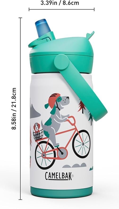 Camelbak Thrive™ Flip Straw Kids Stainless 12oz Water Bottle, Dino Jam X7FL