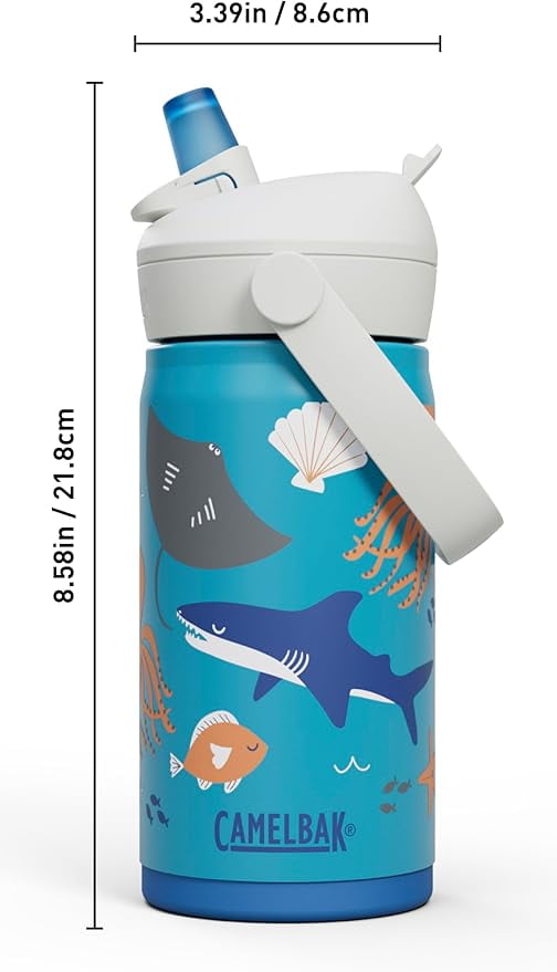 Camelbak Thrive™ Flip Straw Kids Stainless 12oz Water Bottle, Dino Jam X7FL
