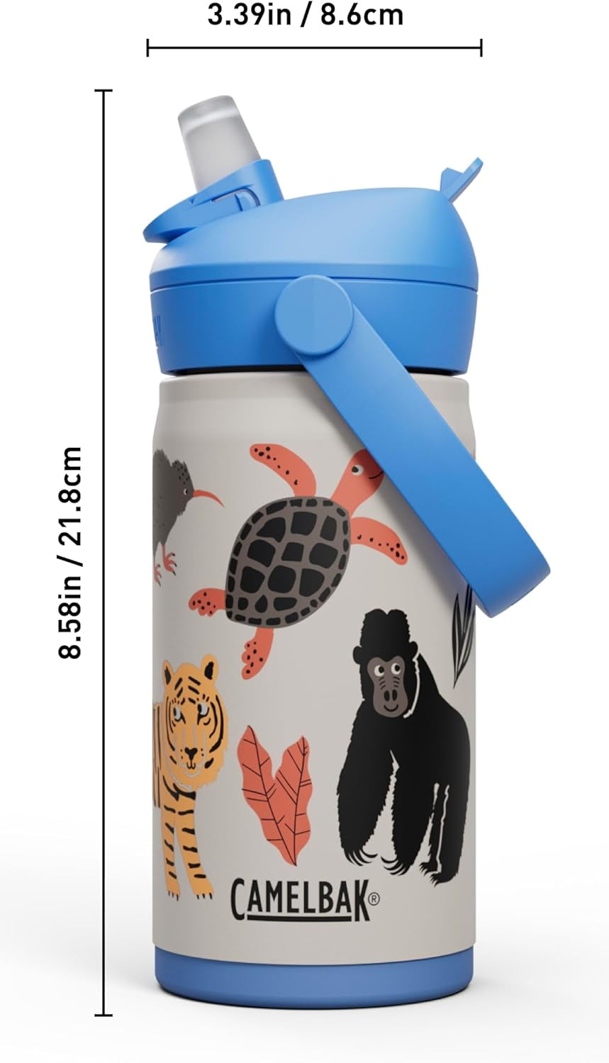 Camelbak Thrive™ Flip Straw Kids Stainless 12oz Water Bottle, Dino Jam X7FL