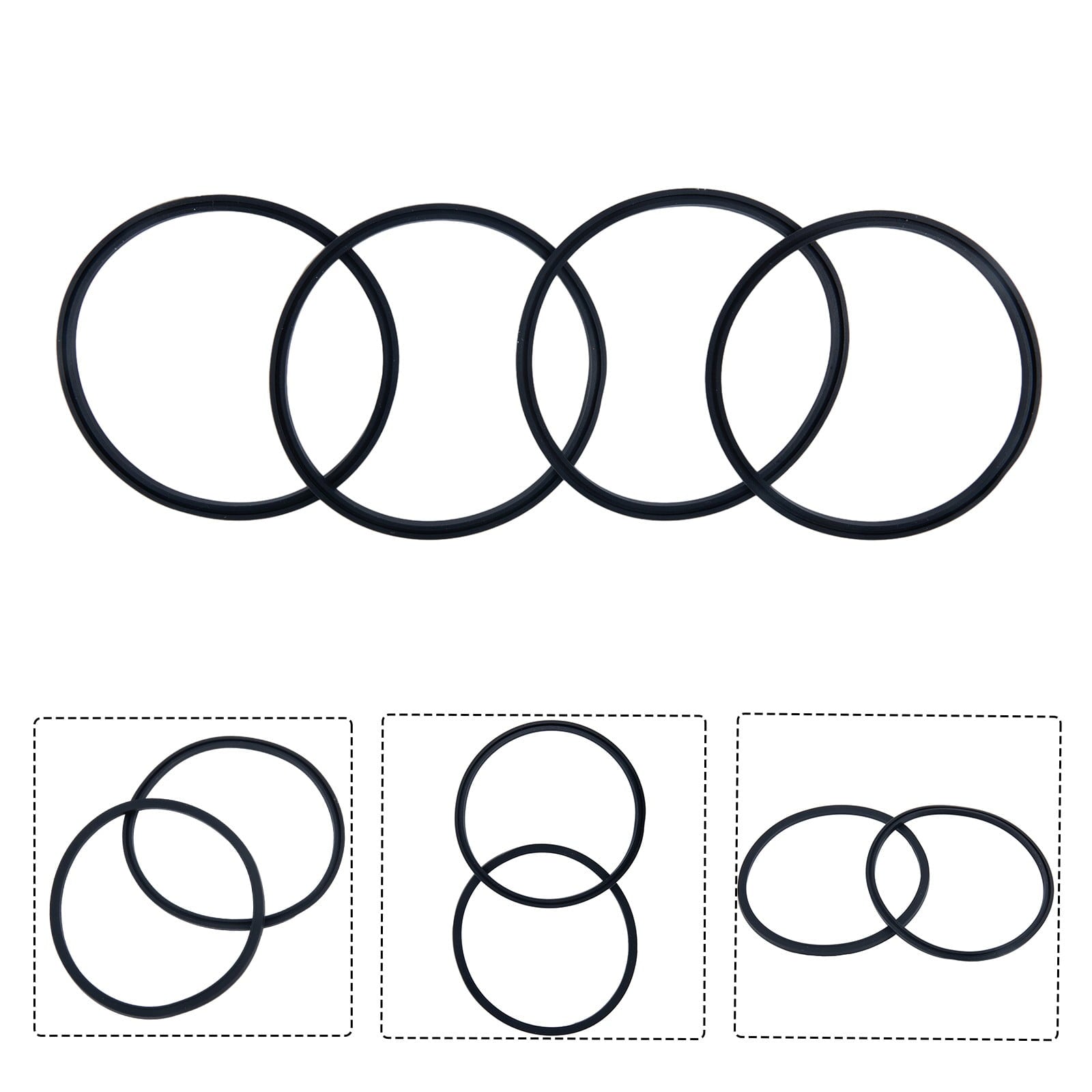 4 Pack Gaskets Compatible for Contigo Snapseal Byron Travel Mug 16oz &amp; 20oz, Replacement Rubber Seal for Contigo Snapseal Lid, Replacement Silicone Part for Contigo Coffee Travel Tumbler RS5D