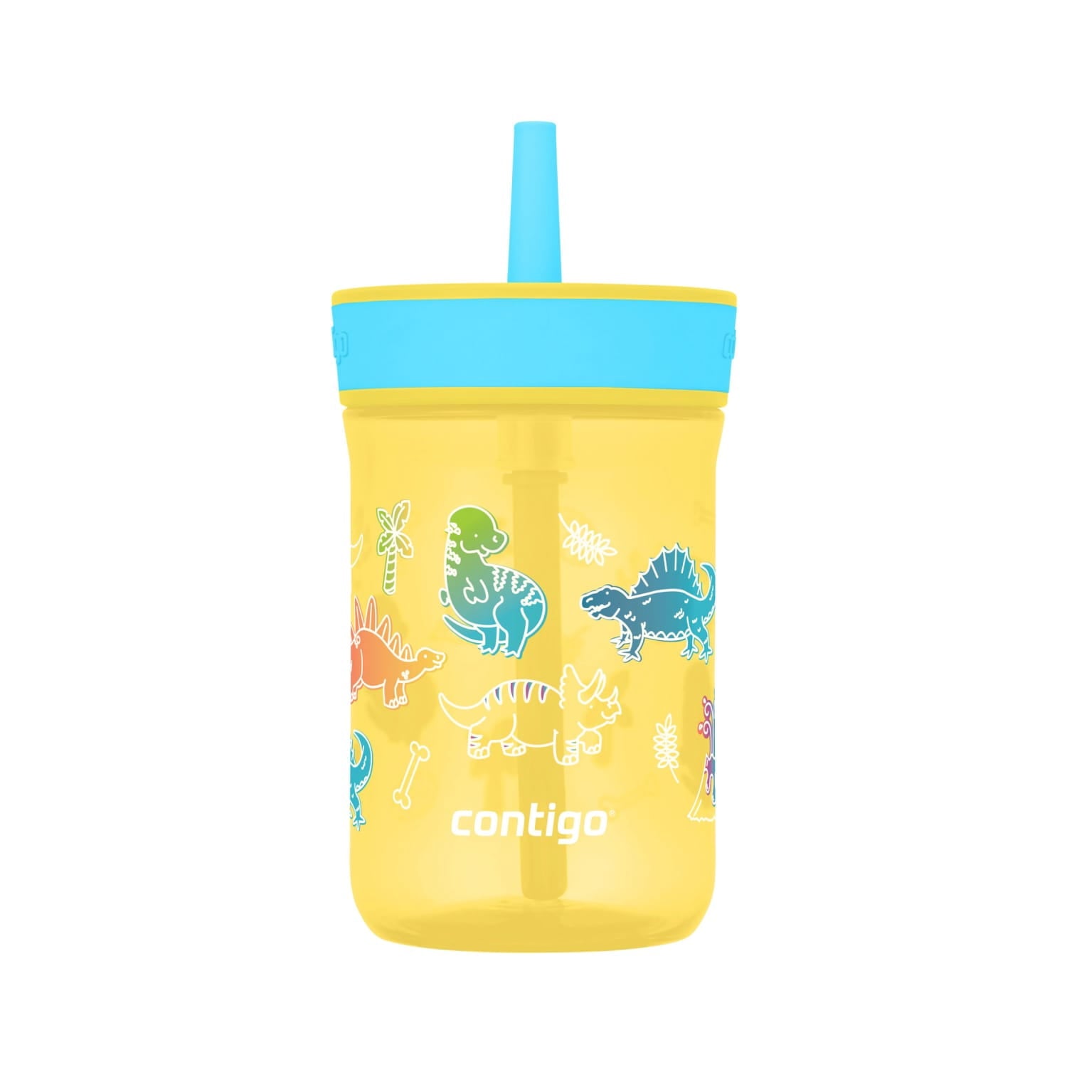 Contigo Kids Leighton Spill-Proof Tumbler with Straw, 14 oz, Yellow 24JW