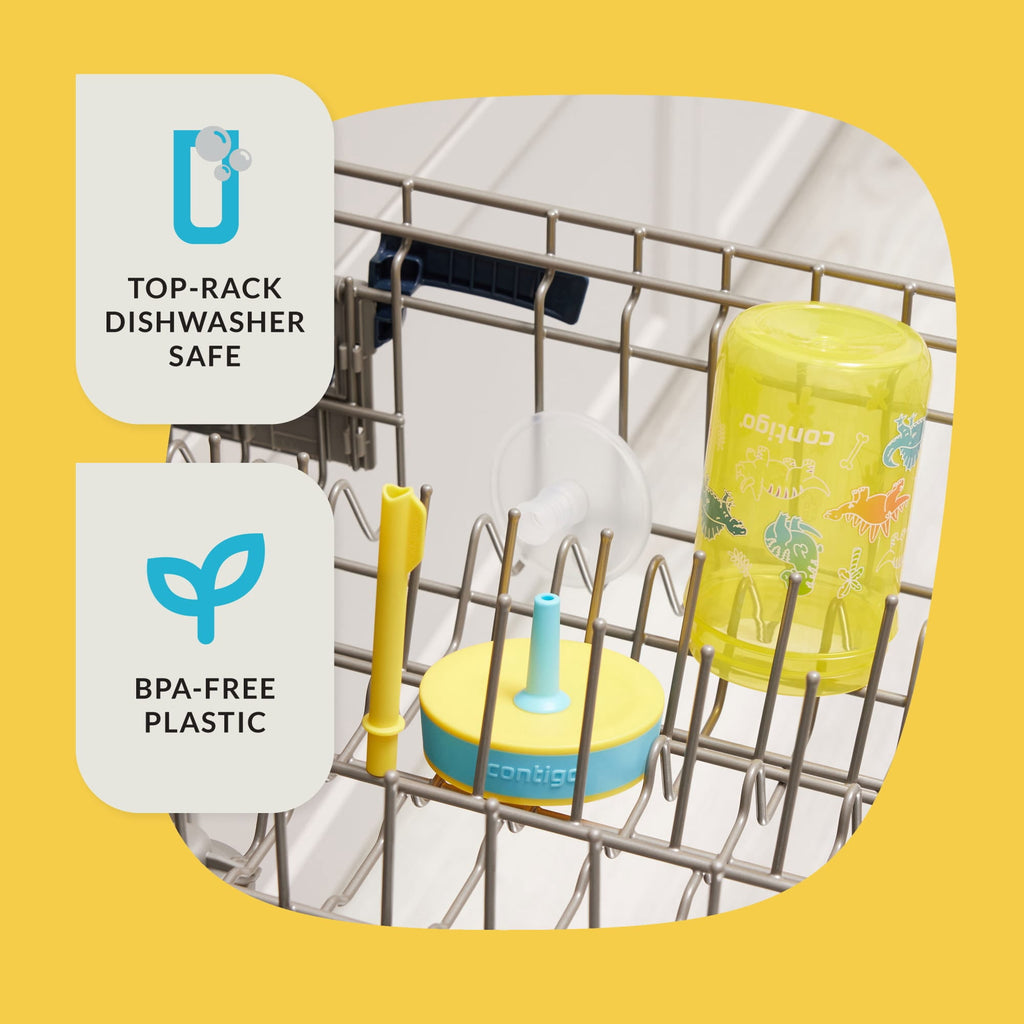 Contigo Kids Leighton Spill-Proof Tumbler with Straw, 14 oz, Yellow 24JW