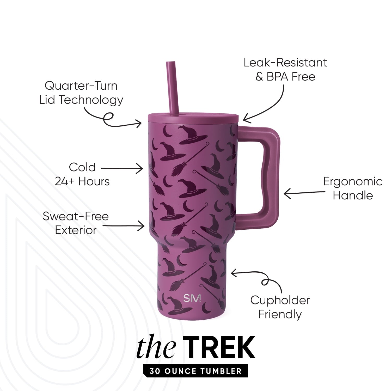 Simple Modern 30 fl oz Insulated Stainless Steel Trek Tumbler with Straw Lid | Seaglass Sage and Cream Checkmate YPTM