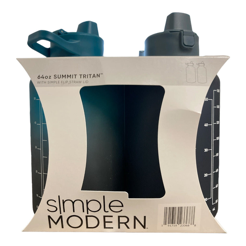 Simple Modern 64-oz Tritan Plastic Summit With Simple Flip Straw Lid 2 Pack (Sweet Taffy and Blush) EKJV