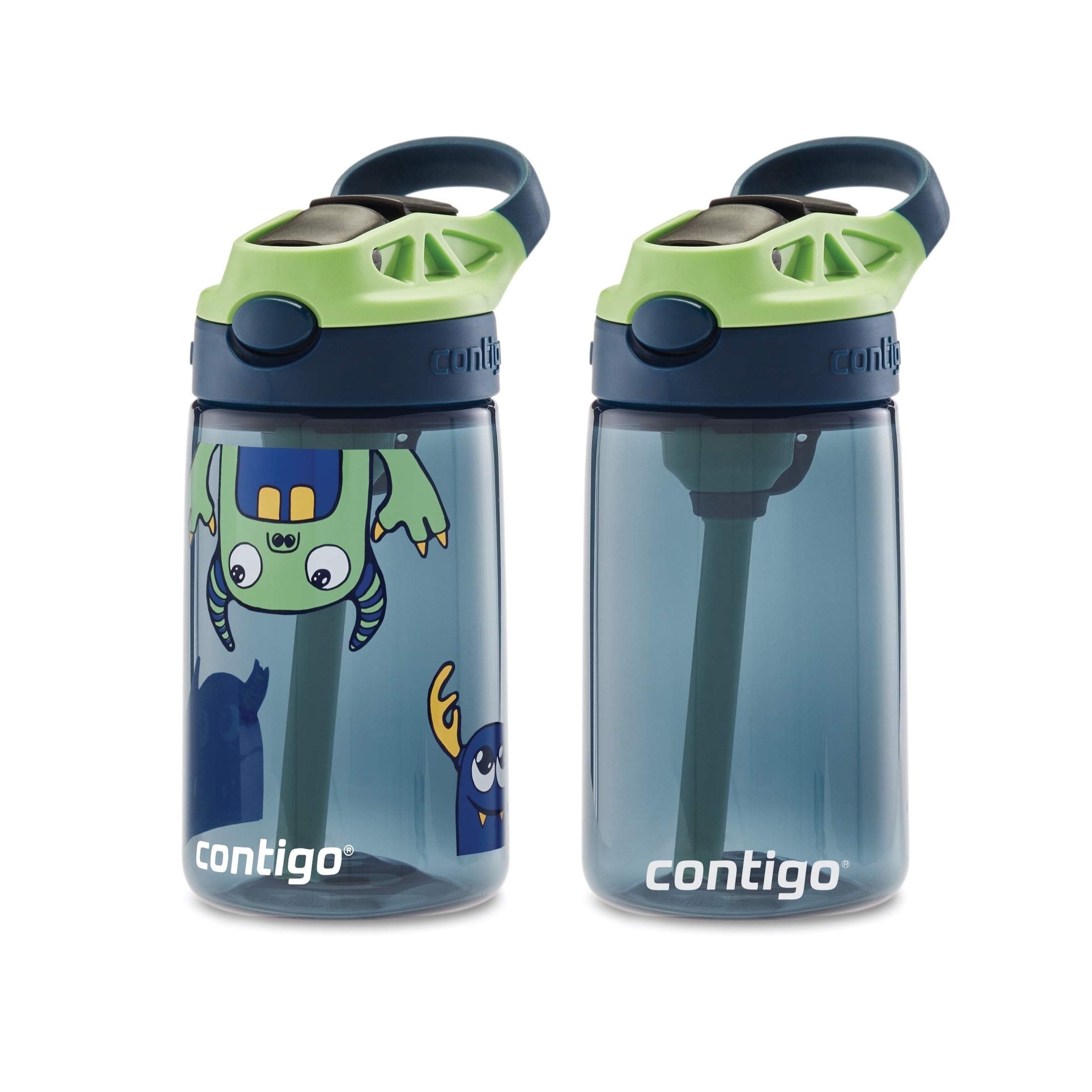 Contigo Kids 2-Pack Straw Water Bottle, 14 oz - Dinos/Sharks KHEW
