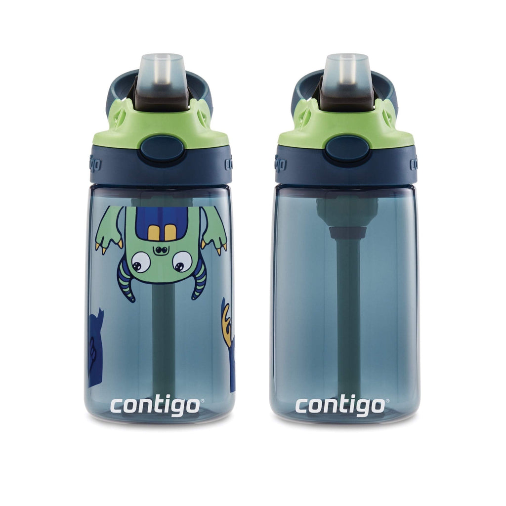 Contigo Kids 2-Pack Straw Water Bottle, 14 oz - Dinos/Sharks KHEW