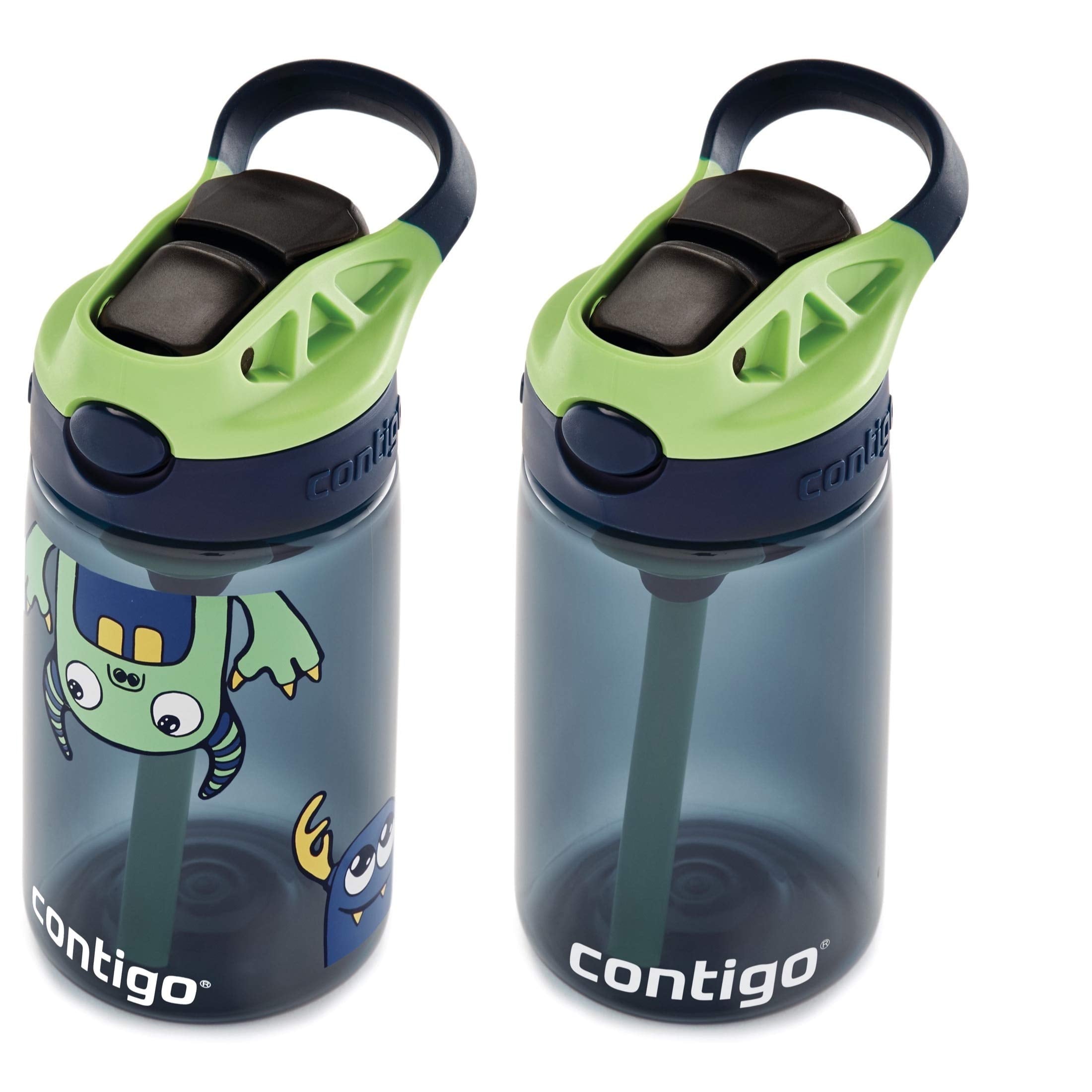 Contigo Kids 2-Pack Straw Water Bottle, 14 oz - Dinos/Sharks KHEW