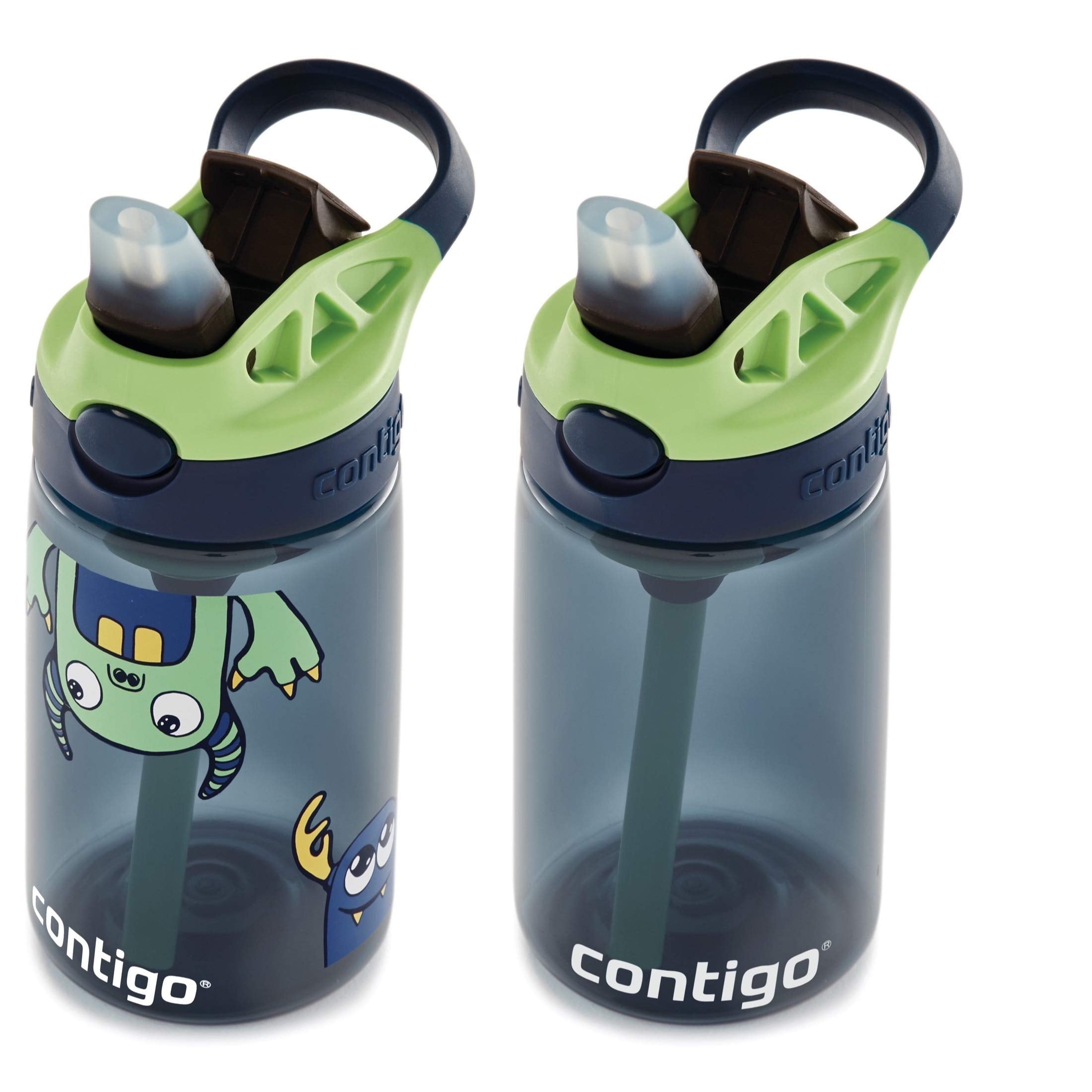 Contigo Kids 2-Pack Straw Water Bottle, 14 oz - Dinos/Sharks KHEW