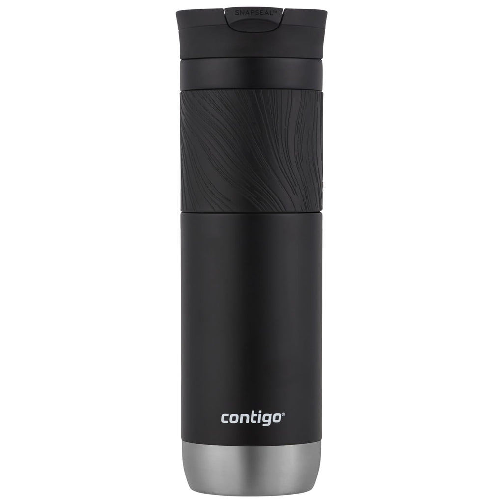 Contigo Byron 2.0 Stainless Steel Travel Mug with SNAPSEAL Lid and Grip in Black, 24 fl oz. PIFY