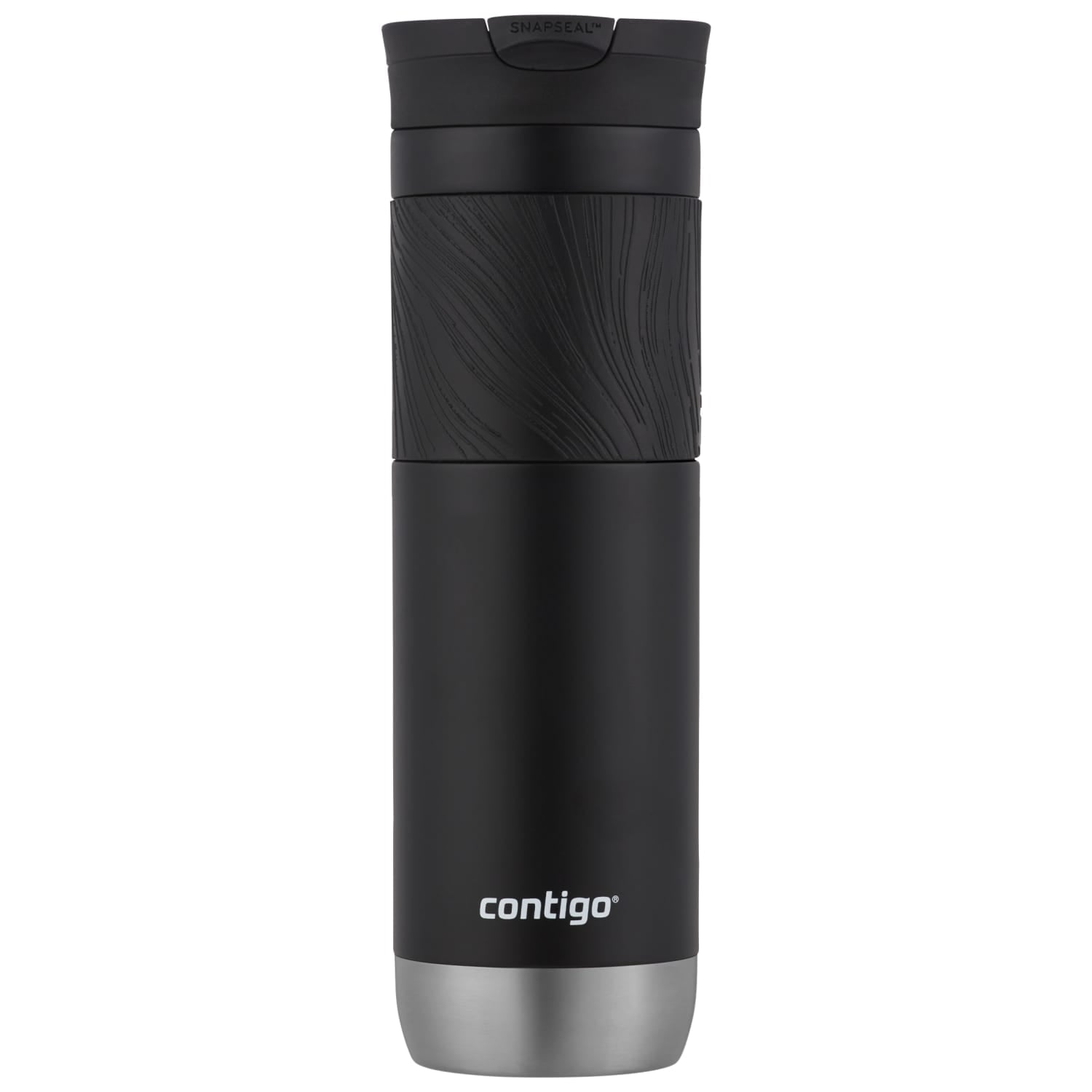 Contigo Byron 2.0 Stainless Steel Travel Mug with SNAPSEAL Lid and Grip in Black, 24 fl oz. PIFY