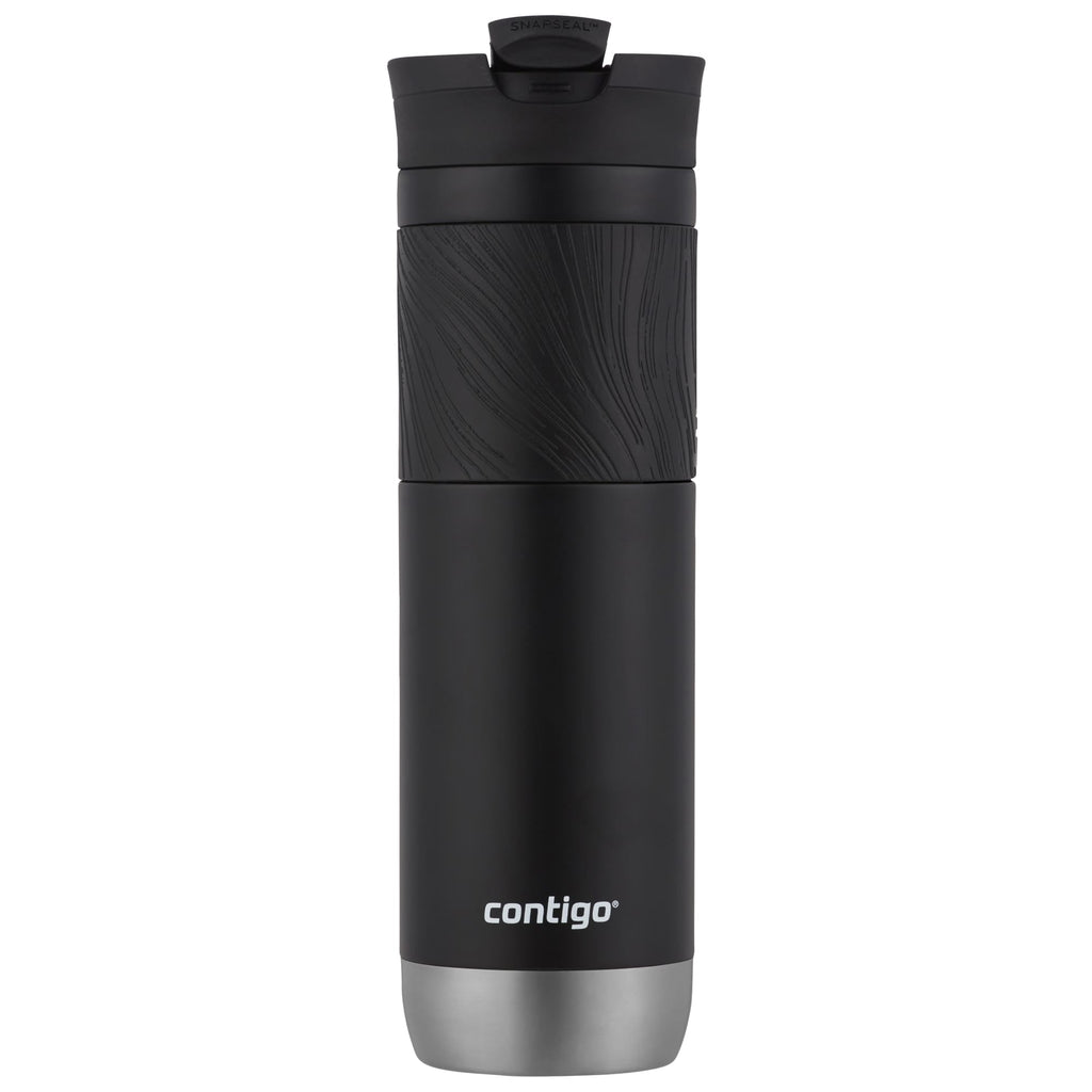Contigo Byron 2.0 Stainless Steel Travel Mug with SNAPSEAL Lid and Grip in Black, 24 fl oz. PIFY