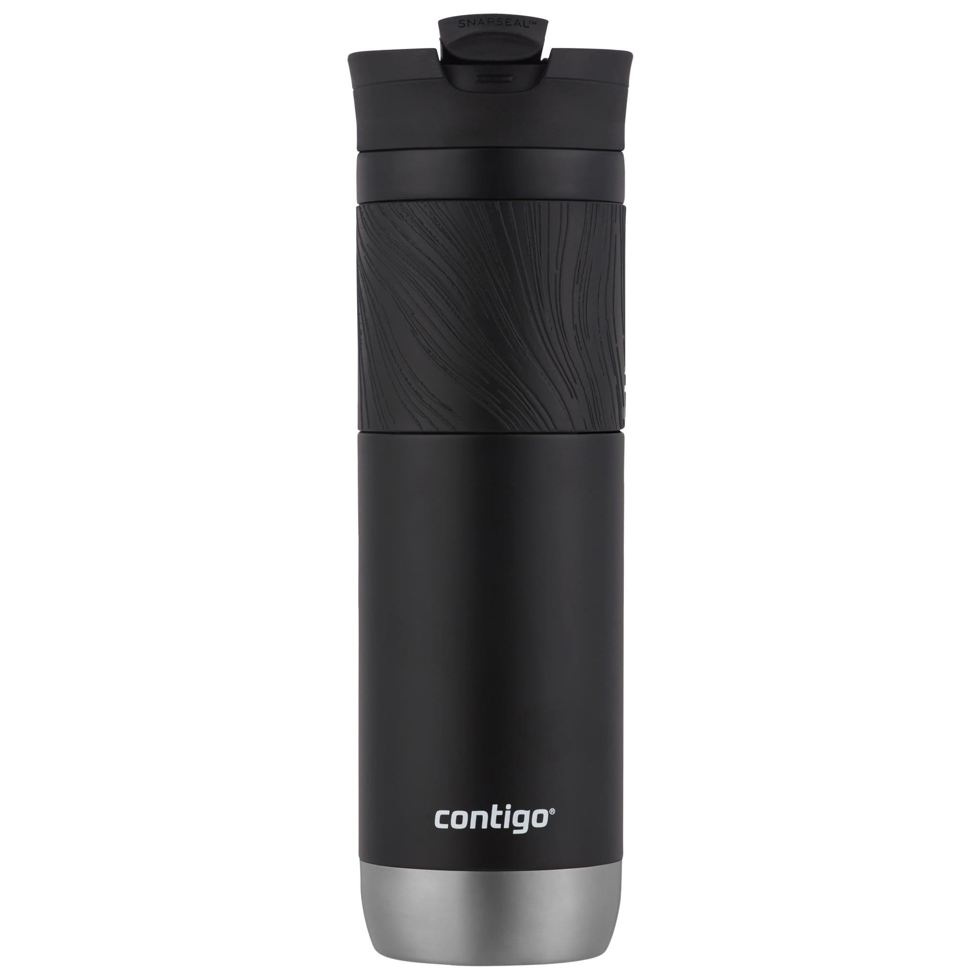 Contigo Byron 2.0 Stainless Steel Travel Mug with SNAPSEAL Lid and Grip in Black, 24 fl oz. PIFY