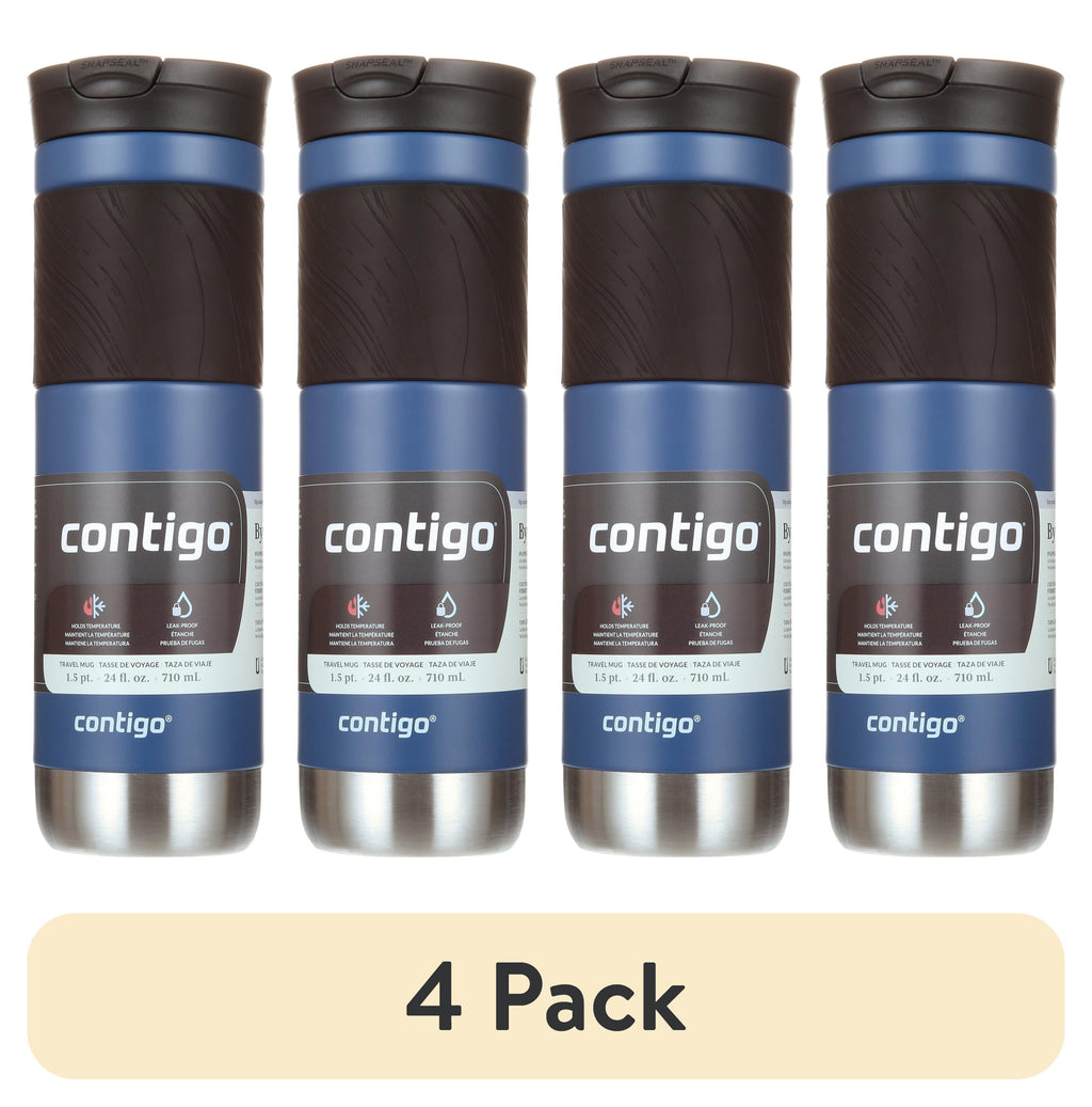 Contigo Byron 2.0 Stainless Steel Travel Mug with SNAPSEAL Lid and Grip in Black, 24 fl oz. PIFY
