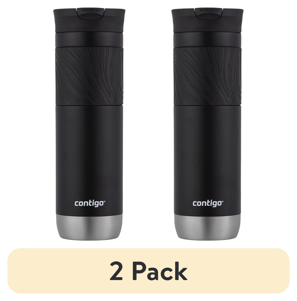 Contigo Byron 2.0 Stainless Steel Travel Mug with SNAPSEAL Lid and Grip in Black, 24 fl oz. PIFY