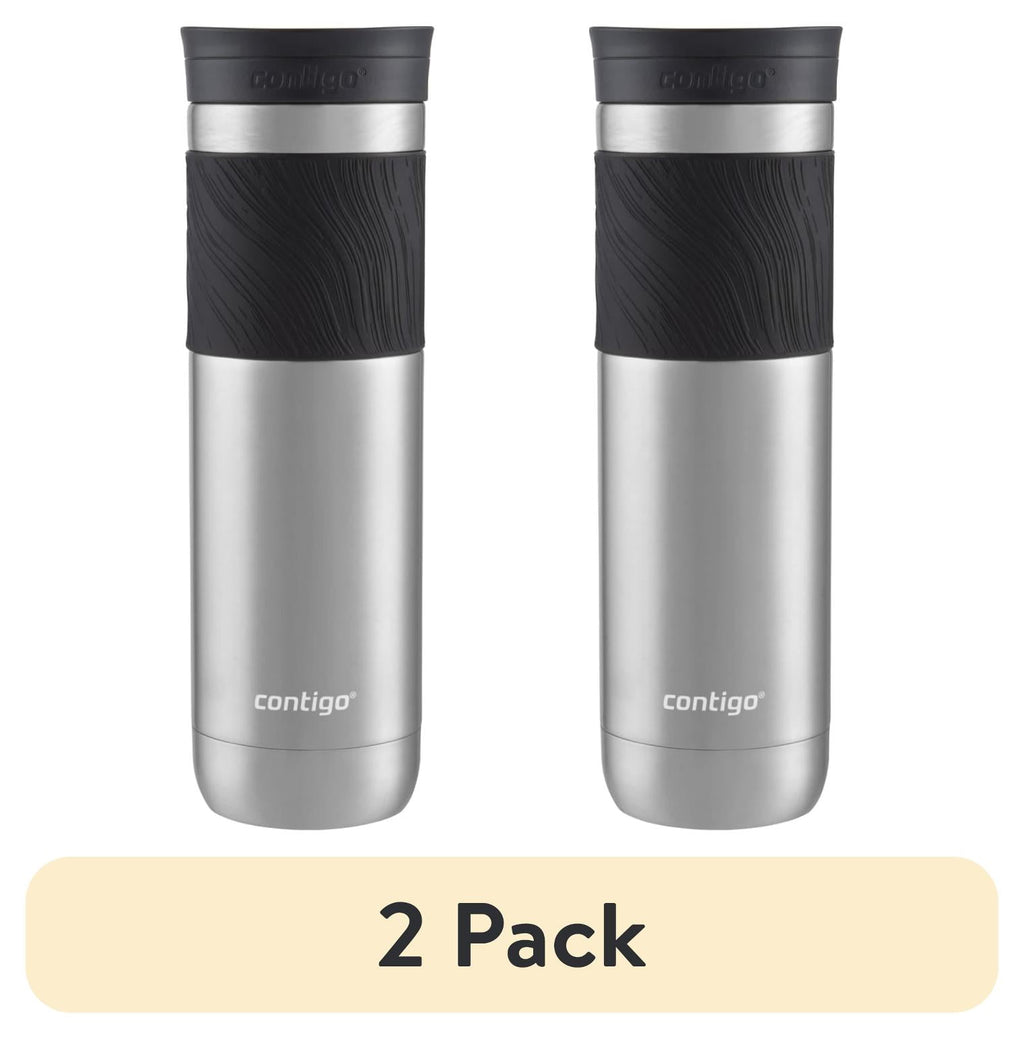 Contigo Byron 2.0 Stainless Steel Travel Mug with SNAPSEAL Lid and Grip in Black, 24 fl oz. PIFY