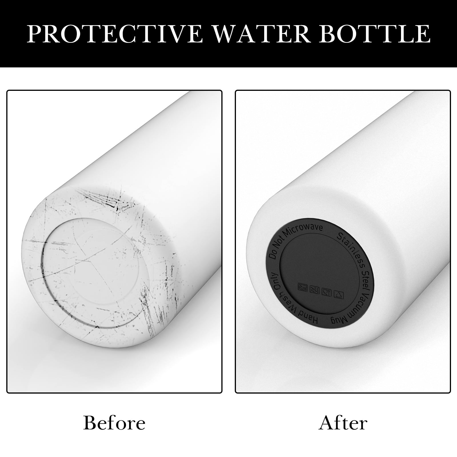Linkidea 6 Pack Water Bottle Bottom Pad Compatible with CamelBak eddy+ Steel Bottle 20/25oz, Chute Mag Bottle, Silicone Anti-Slip Waterbottle Base Silencer Rubber Protector EI6O