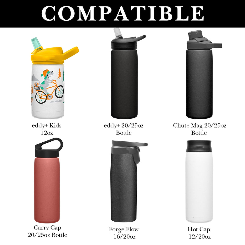 Linkidea 6 Pack Water Bottle Bottom Pad Compatible with CamelBak eddy+ Steel Bottle 20/25oz, Chute Mag Bottle, Silicone Anti-Slip Waterbottle Base Silencer Rubber Protector EI6O
