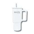 Tumbler 30 oz – Stainless Steel Cup with Handle and Lid | White Prime 076I
