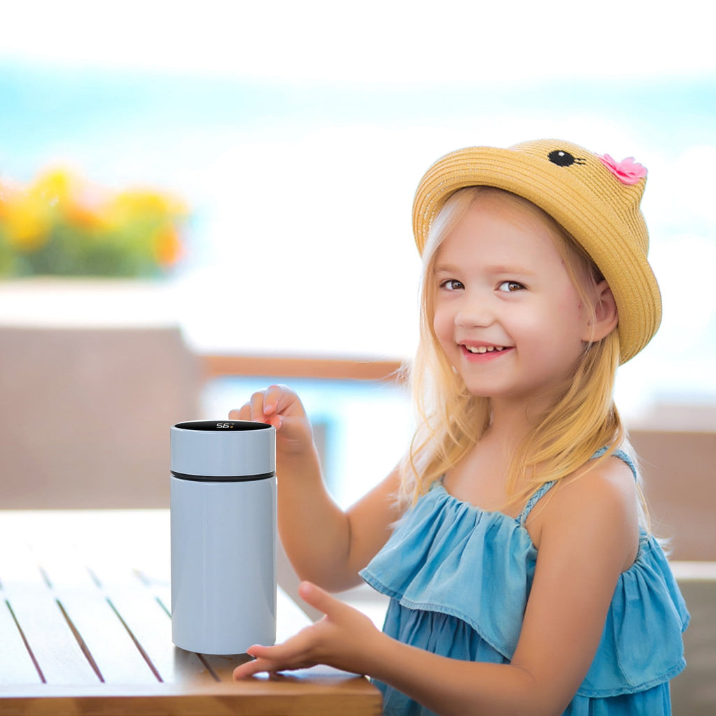 Stainless Steel Insulation Cup Cute Mini Portable Children Student Water Bottle Coffee Travel Mug LED Temperature Display Double Walled Vacuum Long Lasting Insulation J8LC
