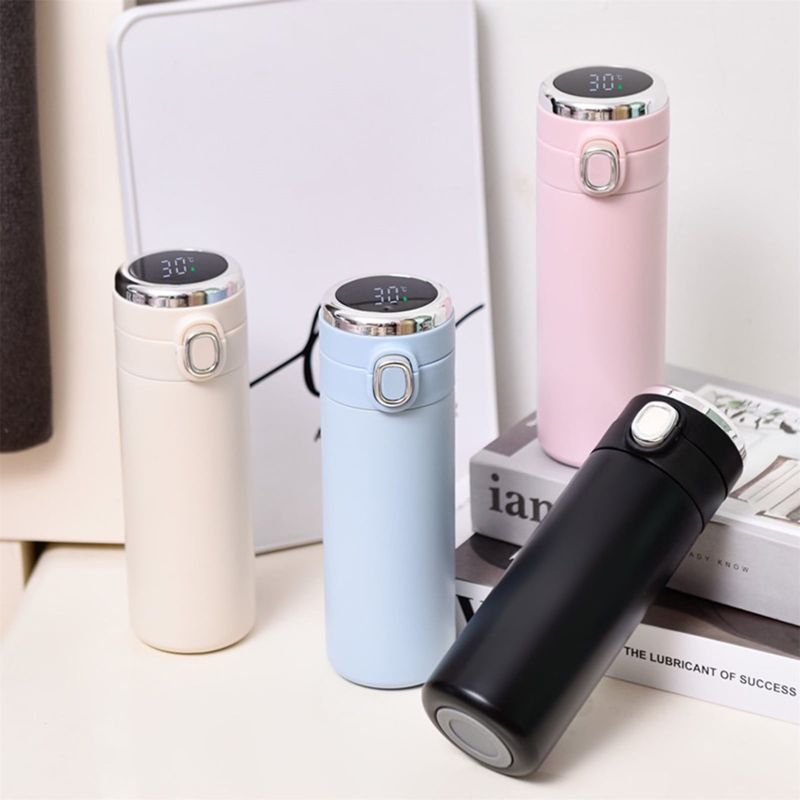 Stainless Steel Insulation Cup Cute Mini Portable Children Student Water Bottle Coffee Travel Mug LED Temperature Display Double Walled Vacuum Long Lasting Insulation J8LC