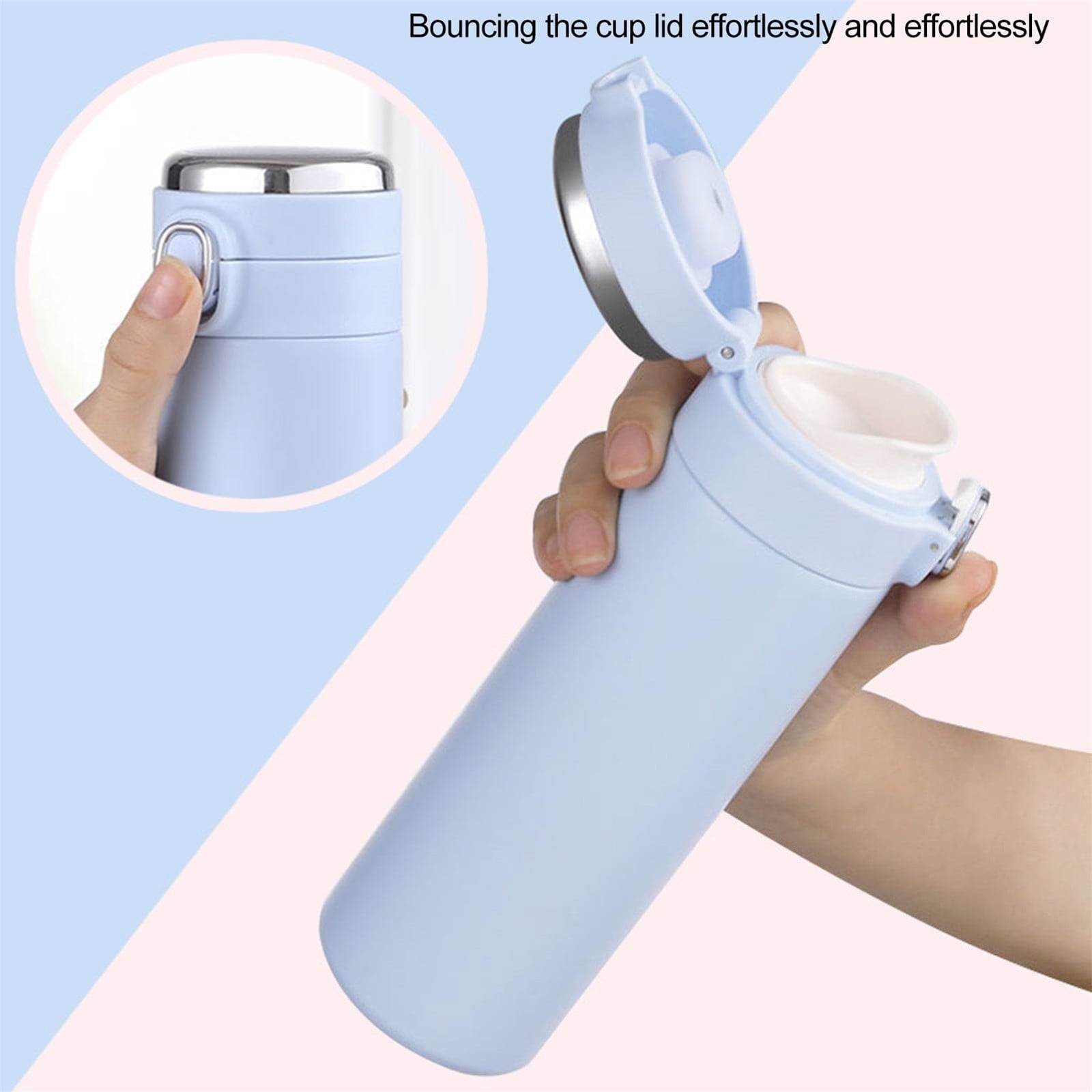 Stainless Steel Insulation Cup Cute Mini Portable Children Student Water Bottle Coffee Travel Mug LED Temperature Display Double Walled Vacuum Long Lasting Insulation J8LC