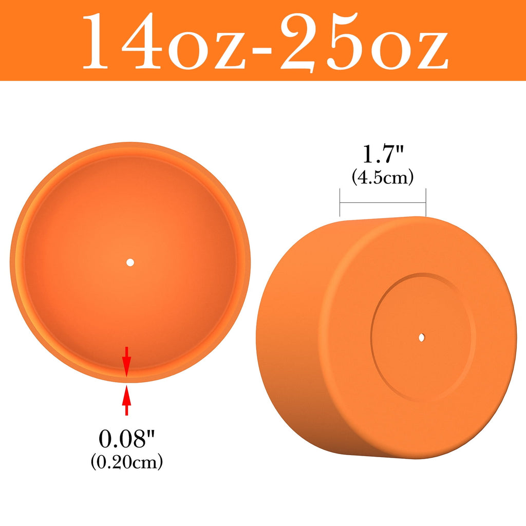Linkidea 2 Pack Water Bottle Boot Compatible with CamelBak Eddy+20oz/25oz, Chute Mag 20oz/25oz, Carry Cap, Silicone Anti-Slip Bottle Bottom Bumper Protector (Orange) LLHJ