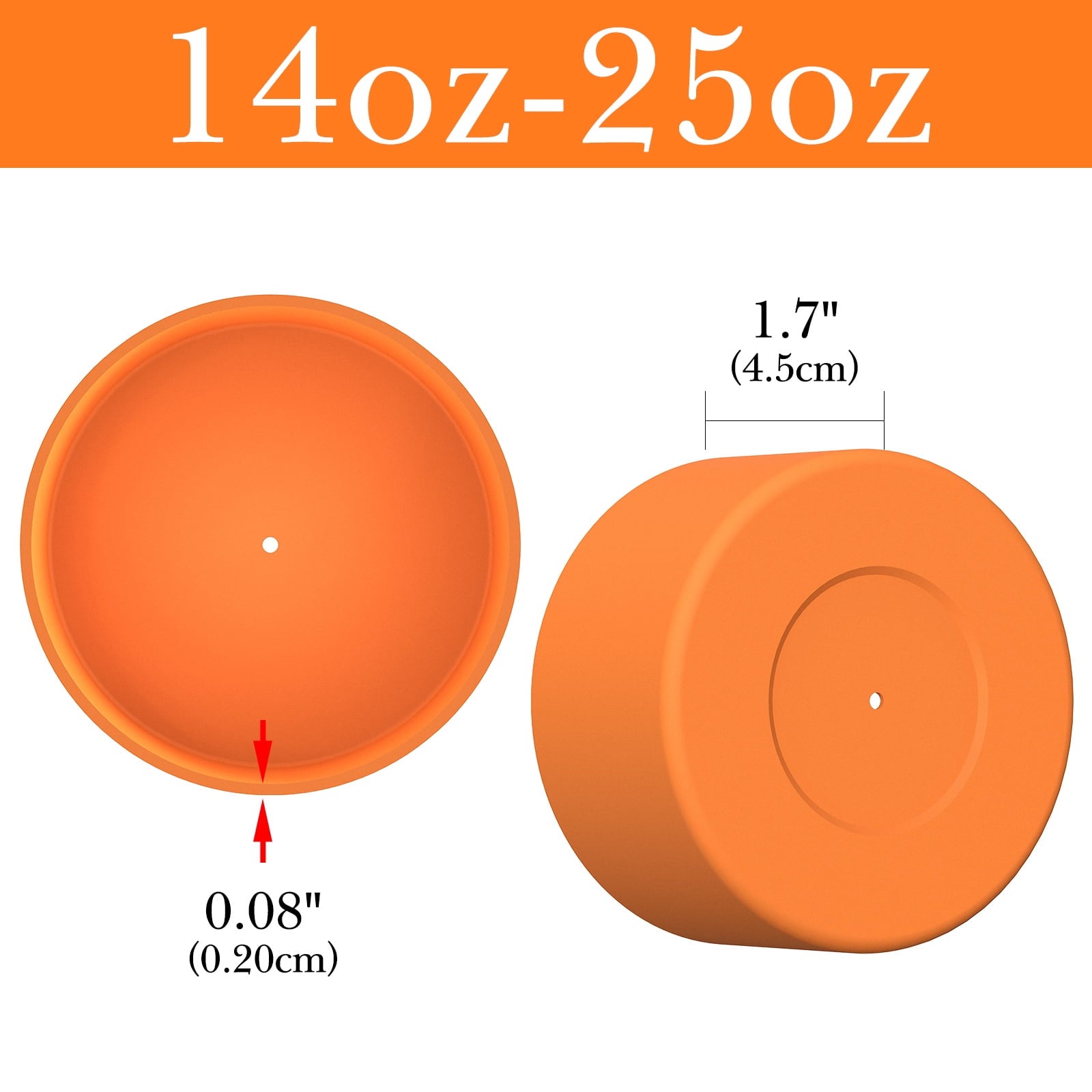 Linkidea 2 Pack Water Bottle Boot Compatible with CamelBak Eddy+20oz/25oz, Chute Mag 20oz/25oz, Carry Cap, Silicone Anti-Slip Bottle Bottom Bumper Protector (Orange) LLHJ