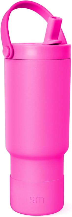 Simple Modern 24 fl oz Insulated Stainless Steel Trek Pivot Tumbler with Straw Lid and Top Handle|Seaside Blue Z701