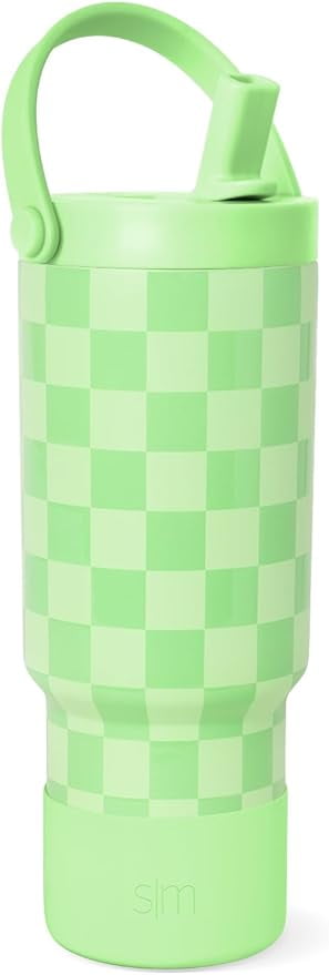 Simple Modern 24 fl oz Insulated Stainless Steel Trek Pivot Tumbler with Straw Lid and Top Handle|Seaside Blue Z701