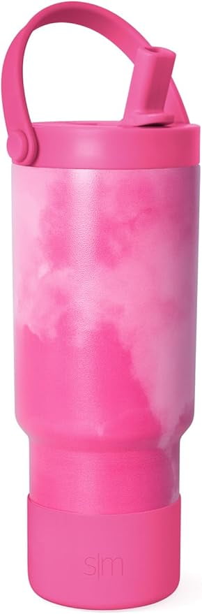 Simple Modern 24 fl oz Insulated Stainless Steel Trek Pivot Tumbler with Straw Lid and Top Handle|Seaside Blue Z701