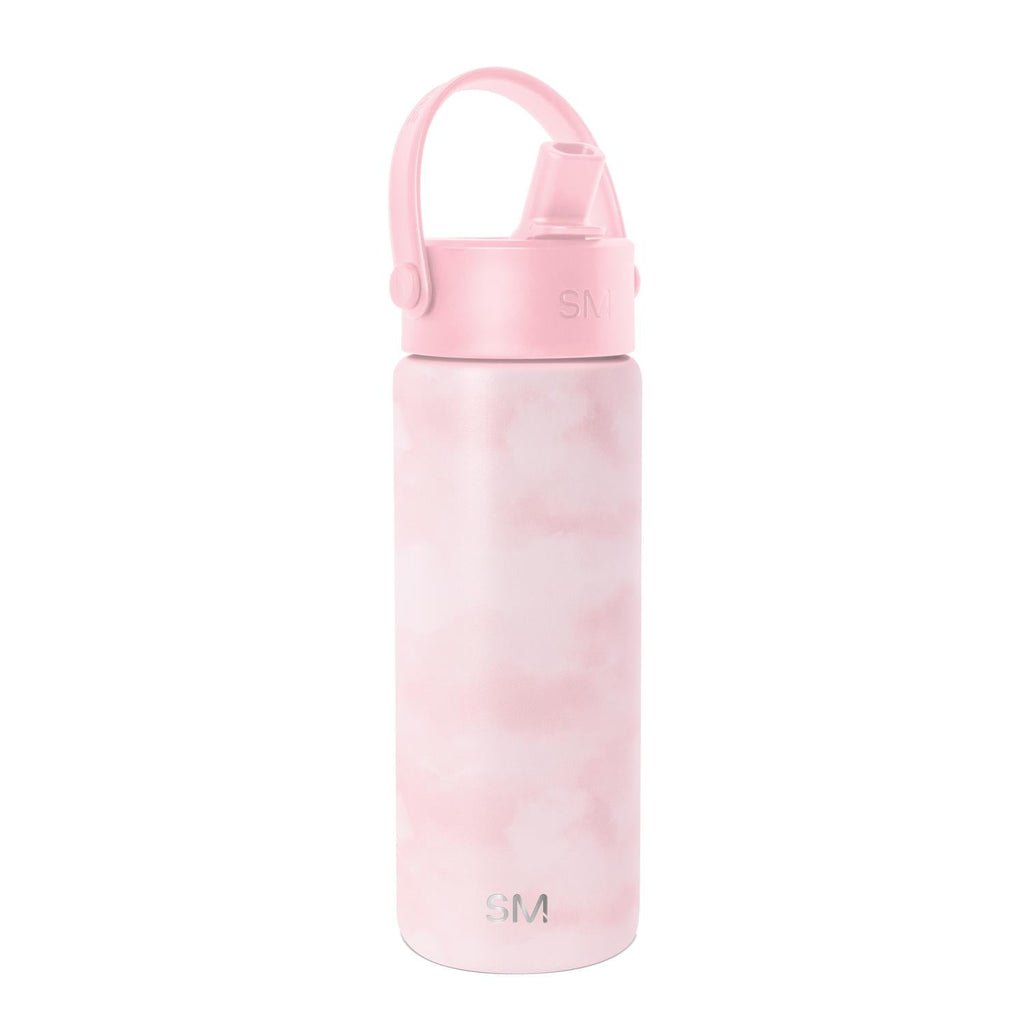 Simple Modern 18 fl oz Insulated Stainless Steel Summit Wide Mouth Water Bottle with Handle and Straw Lid|Black and White Checkmate YNCR