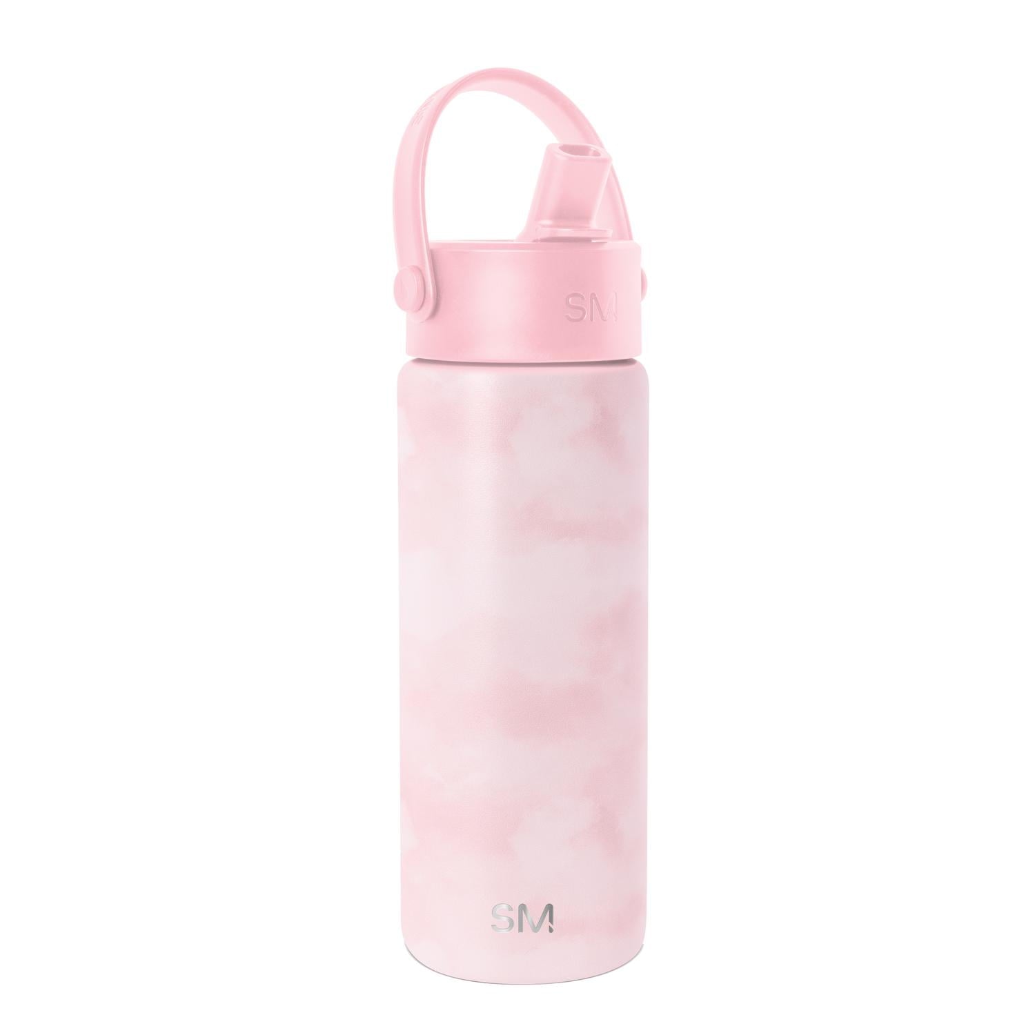 Simple Modern 18 fl oz Insulated Stainless Steel Summit Wide Mouth Water Bottle with Handle and Straw Lid|Black and White Checkmate YNCR